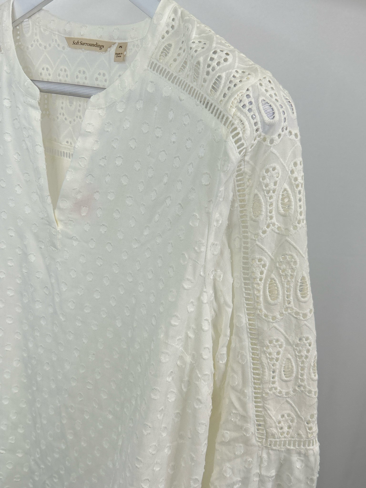 SOFT SURROUNDINGS Size PL White Women Blouse NWOT