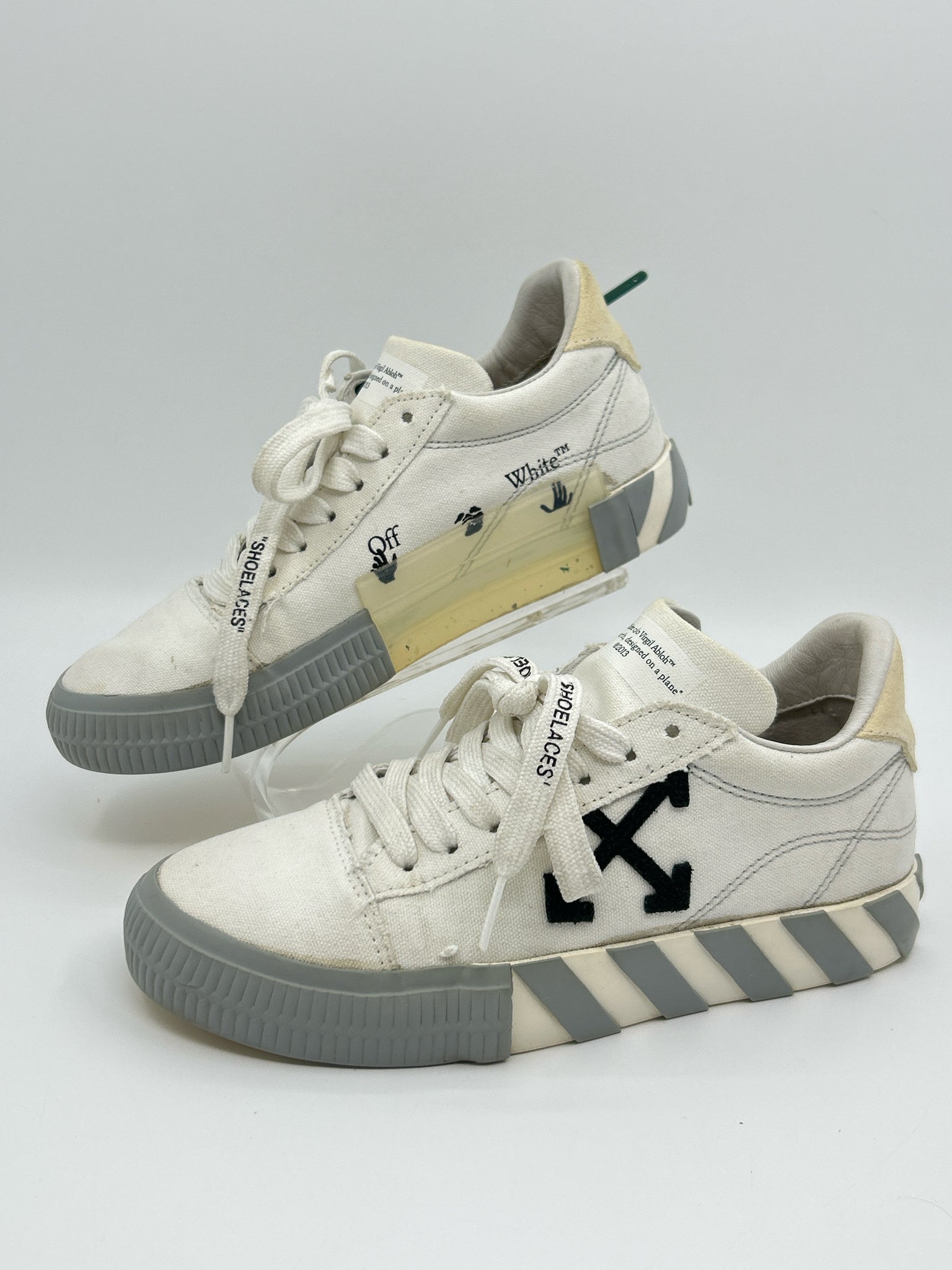 OFF-WHITE Size 37 white & grey Women Sneakers