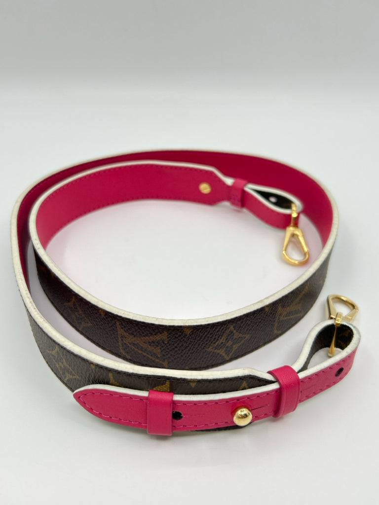 LOUIS VUITTON Brown Print Purse Strap
