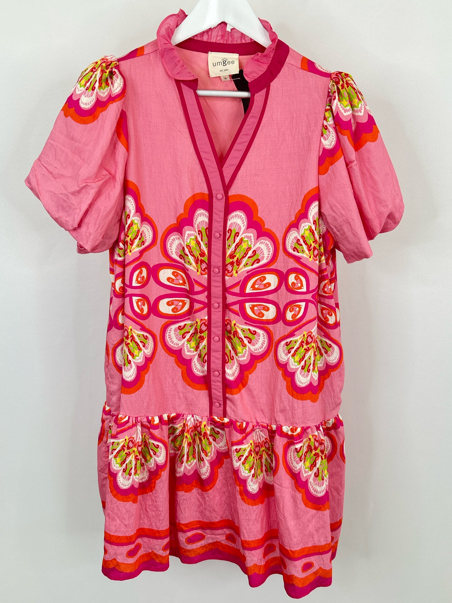 UMGEE Size M Pink Print Women Dress