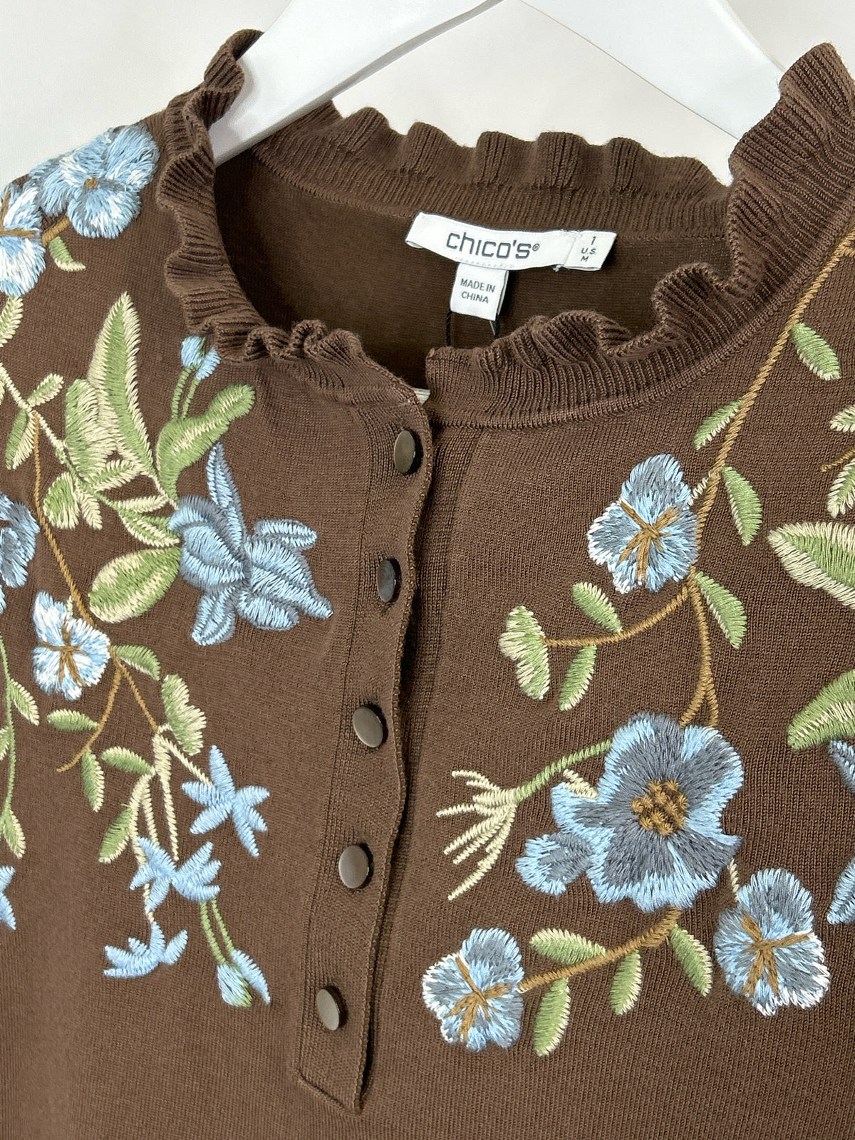 CHICO'S Size M Brown Women Sweater