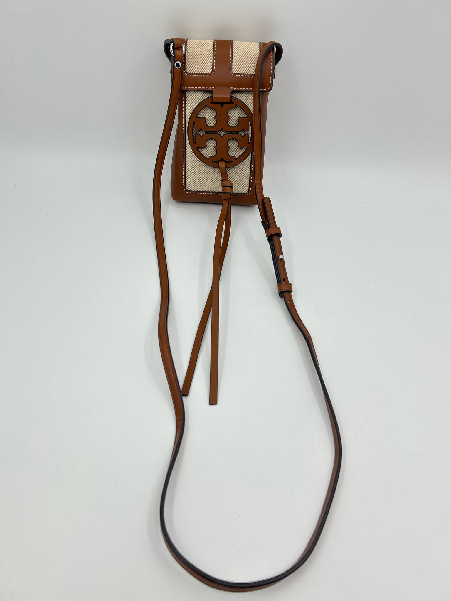 TORY BURCH Canvas and Tan Women Purse