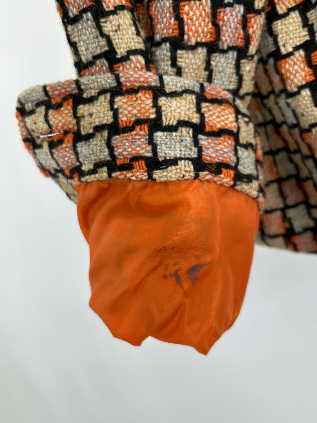 VERTIGO PARIS Size M ORANGE AND CREAM Women Jacket