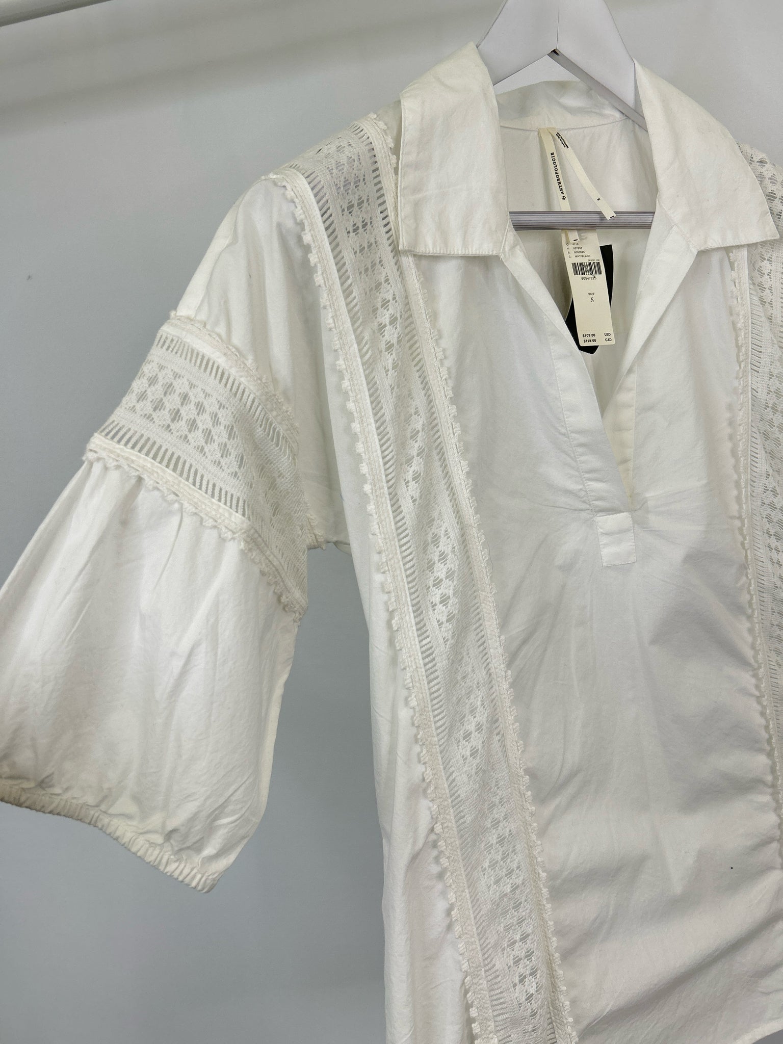 ANTHROPOLOGIE NWT Size S White Women Tunic