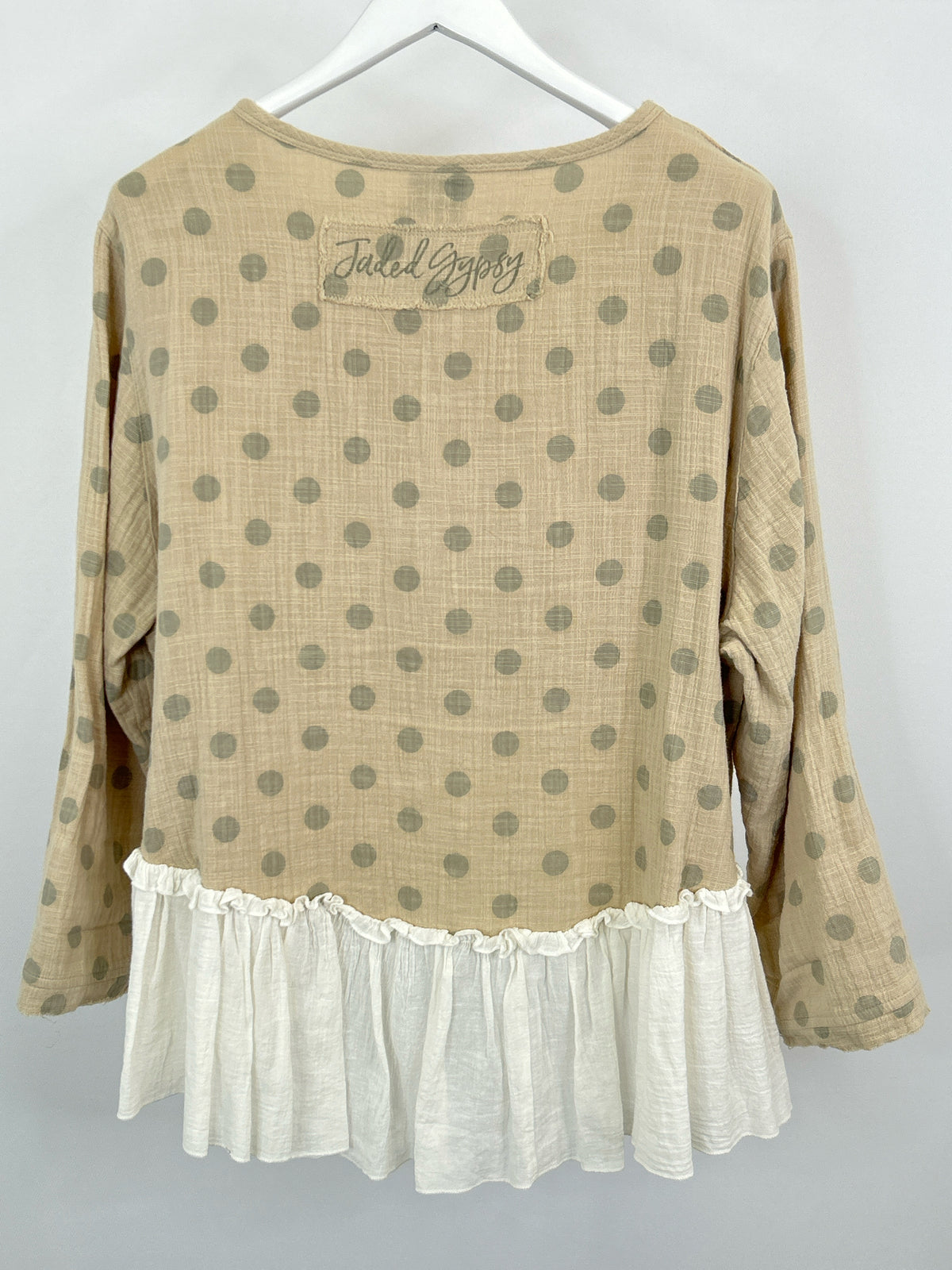 JADED GYPSY Size One Size Beige Print Women Top