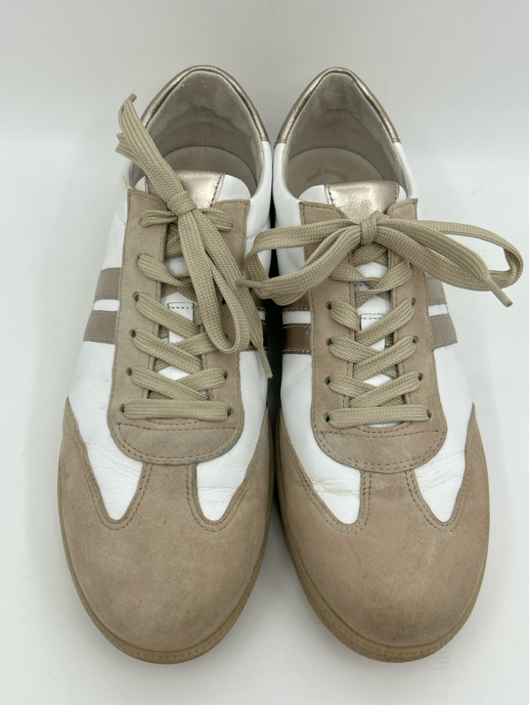 GABOR Size 10.5 BEIGE AND WHITE Women's Sneakers