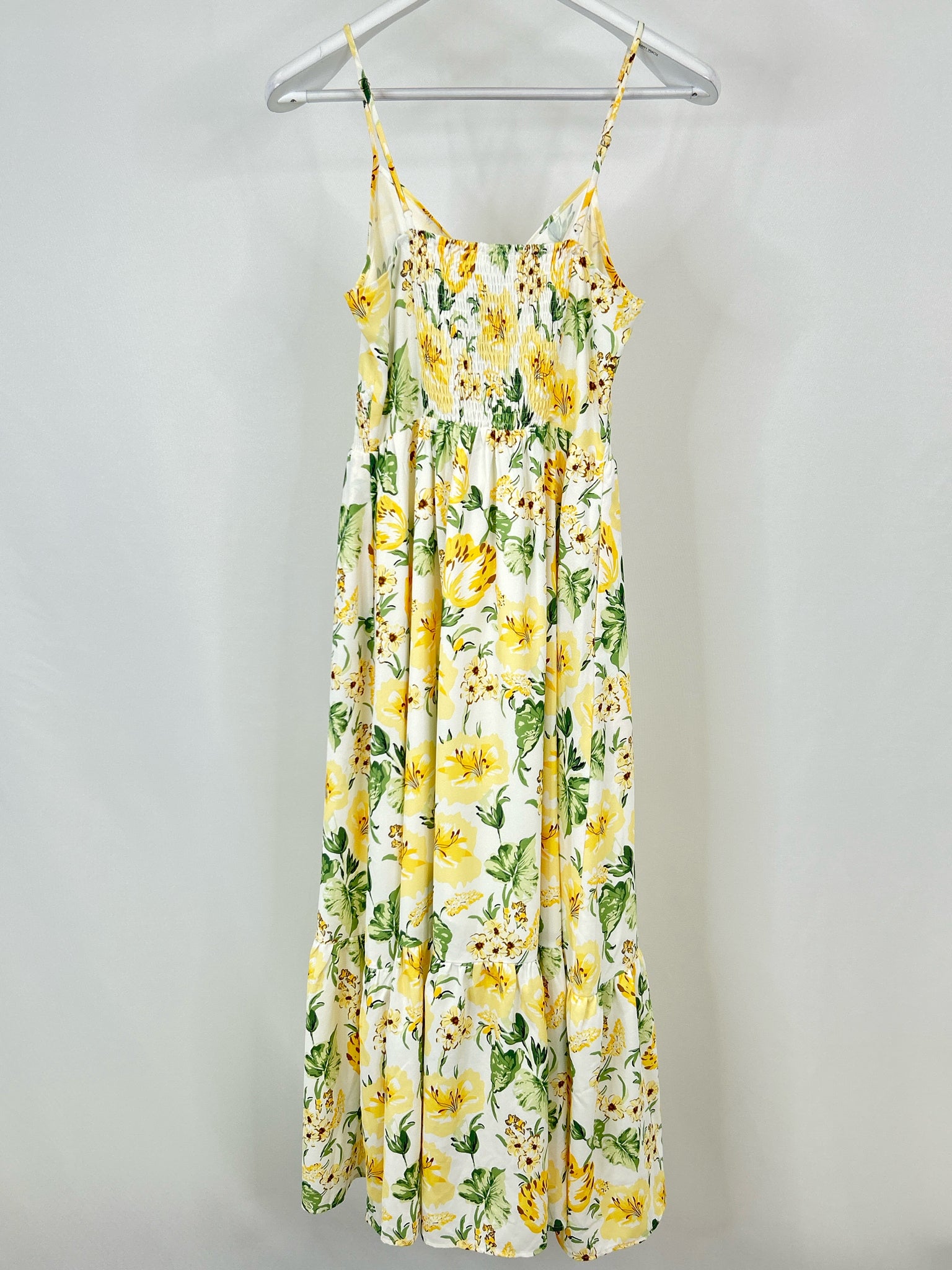 GRACE KARIN Size S Yellow Print Women Dress