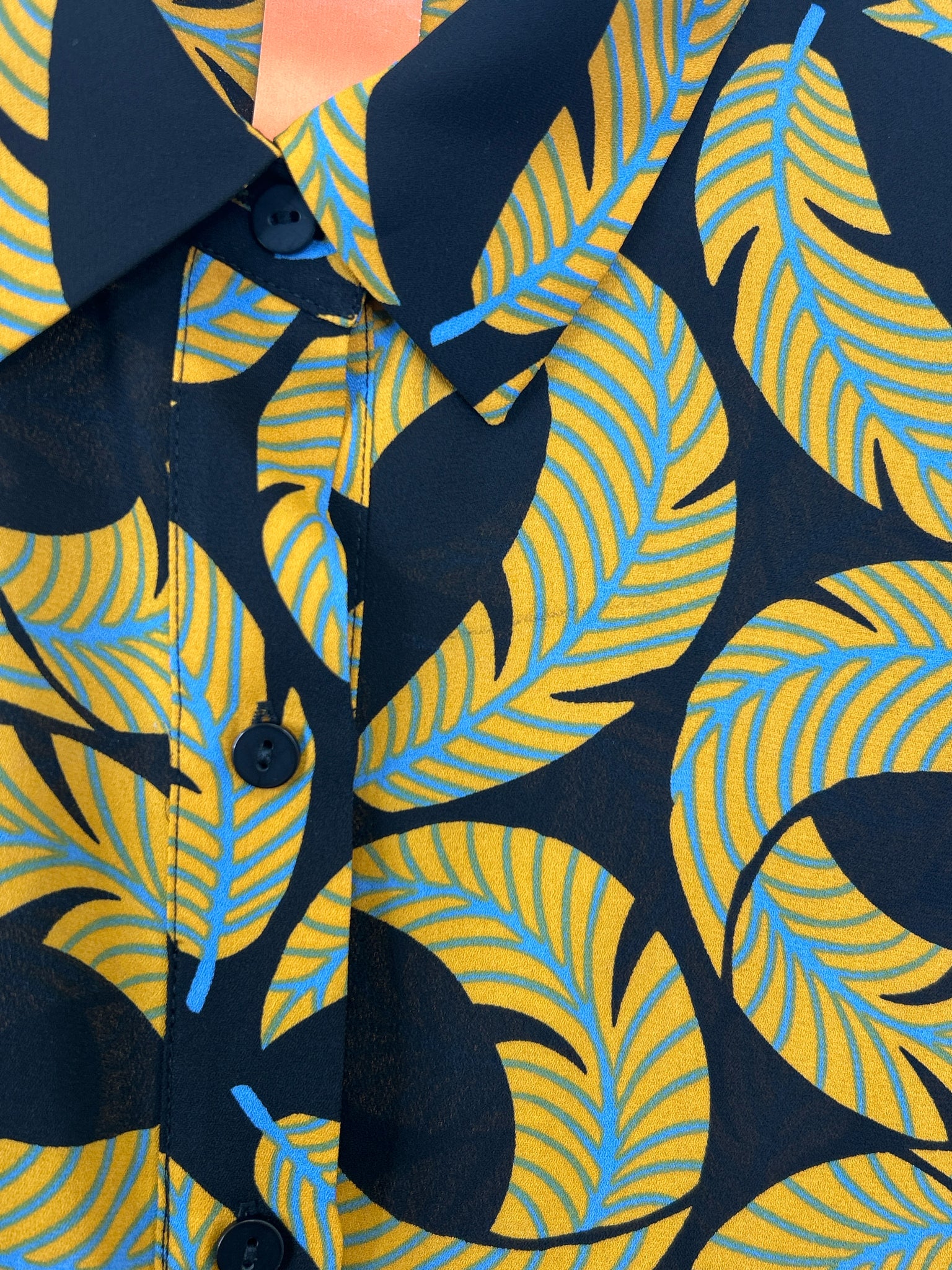 DIANE VON FURSTENBERG Size L Black and yellow Women Shirt