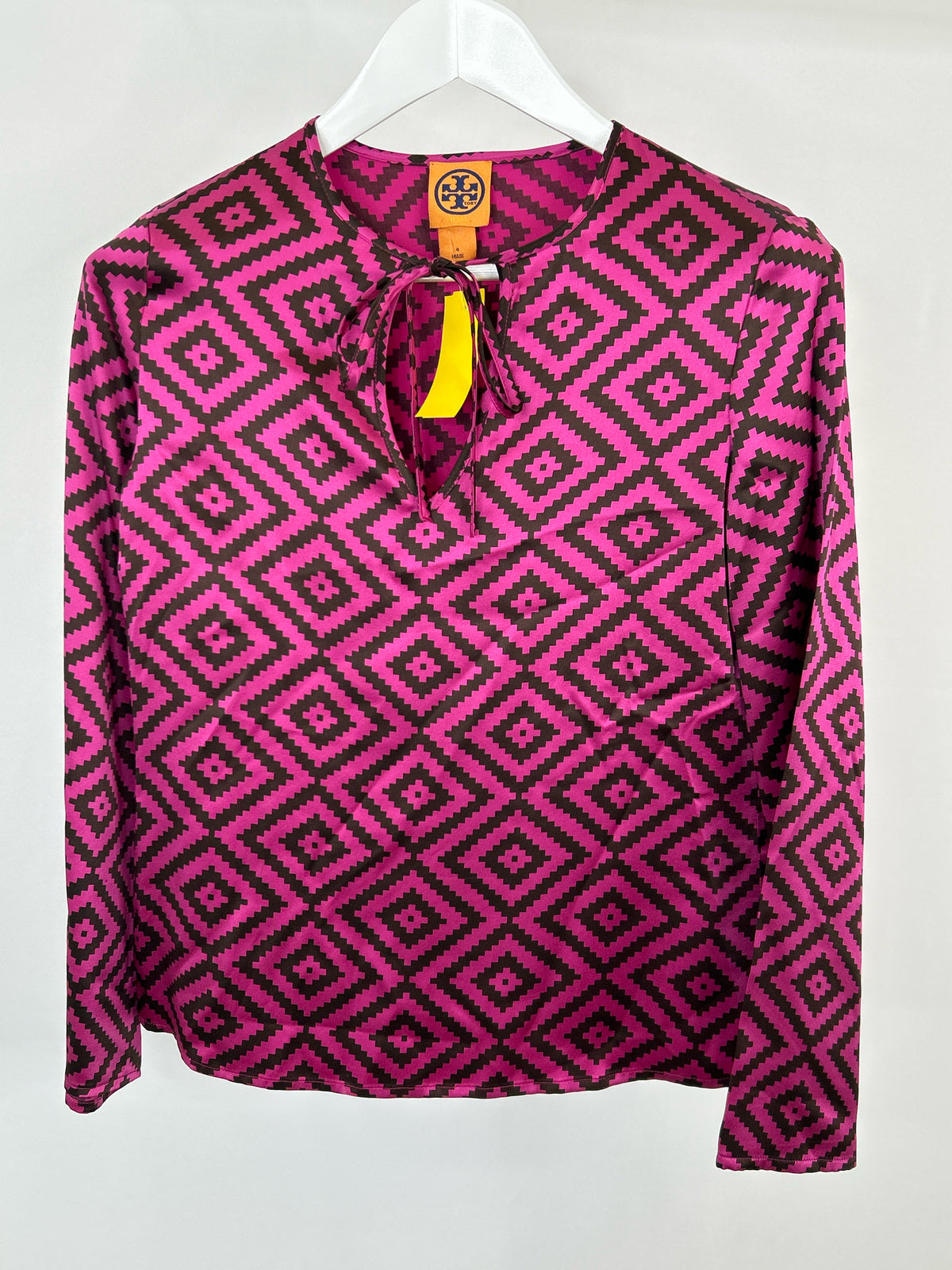 TORY BURCH Size 4 Purple & Brown Women Top