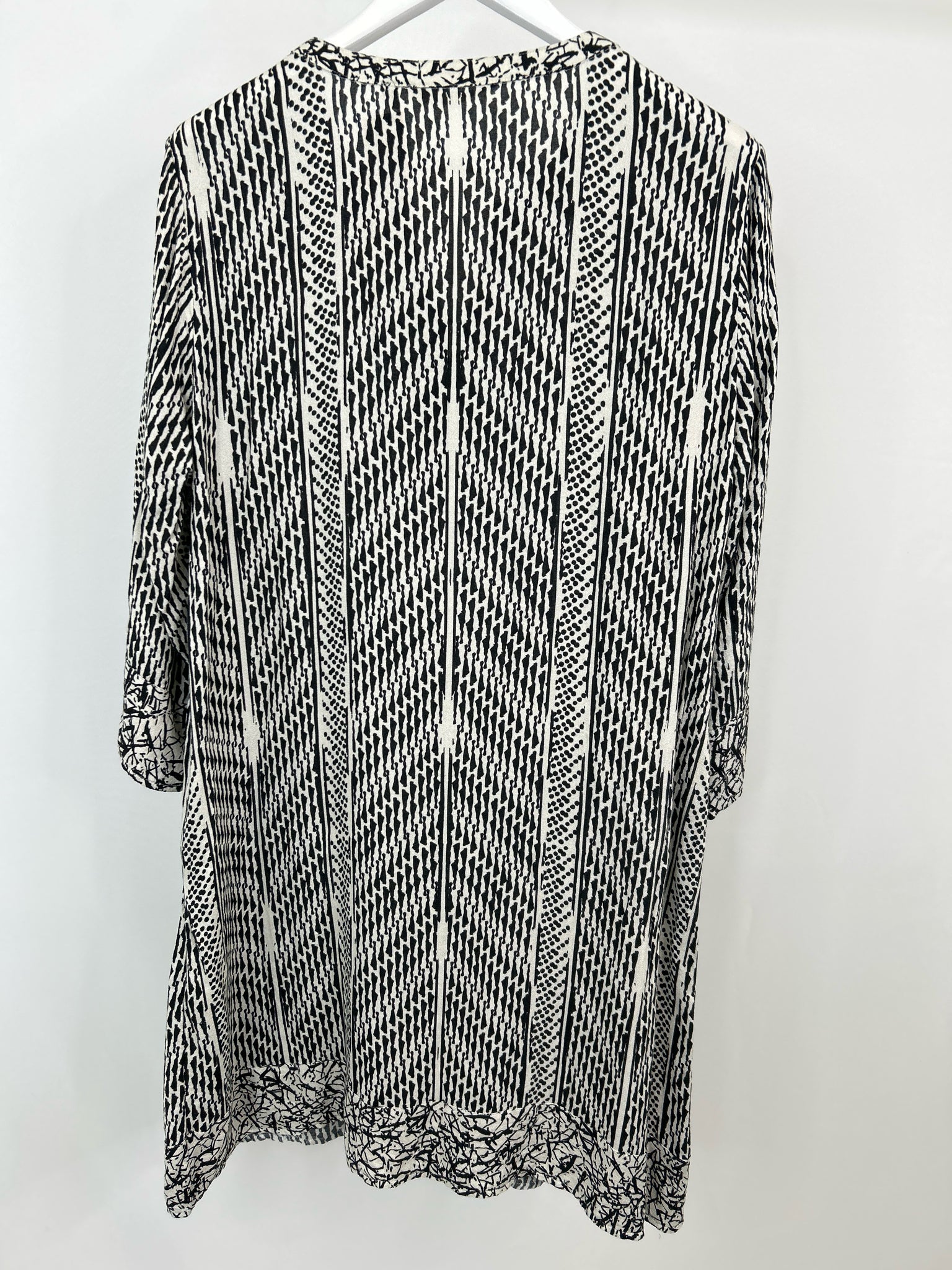 SOFT SURROUNDINGS Size 1X Black and Ecru Women Dress