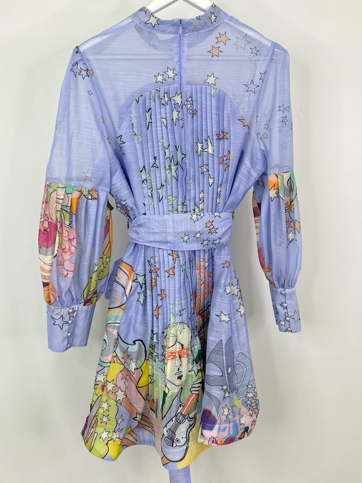 N BY NANCY Size 3X Lavender Print Women Dress
