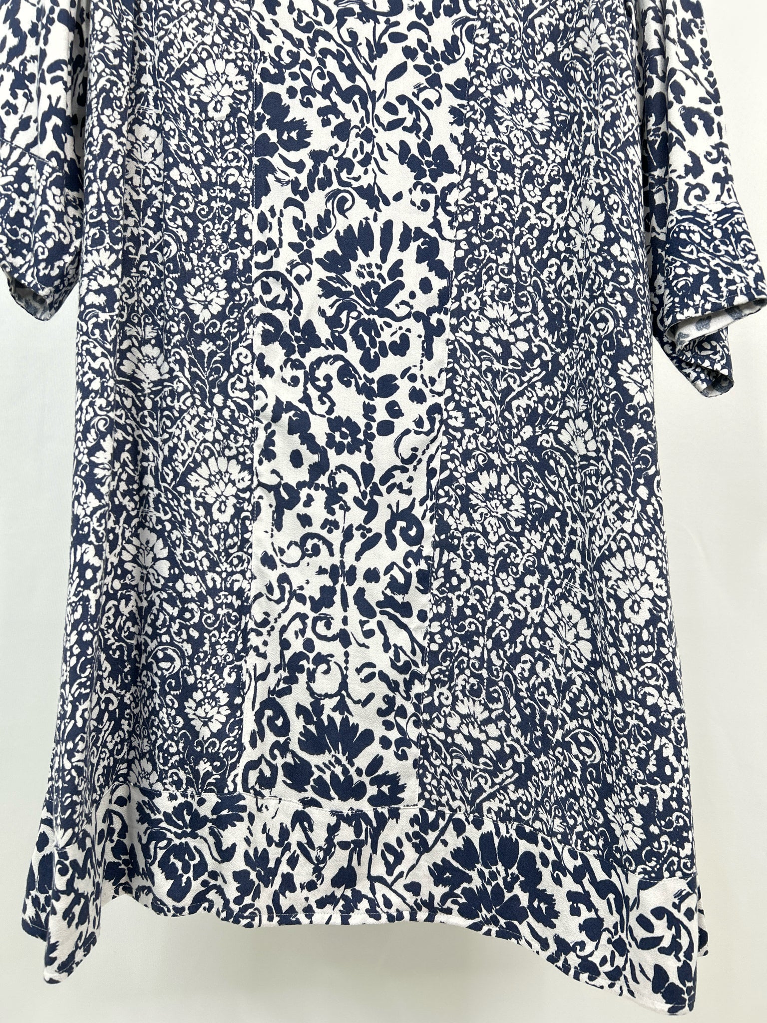 SOFT SURROUNDINGS Size 1X Navy Print Women Dress