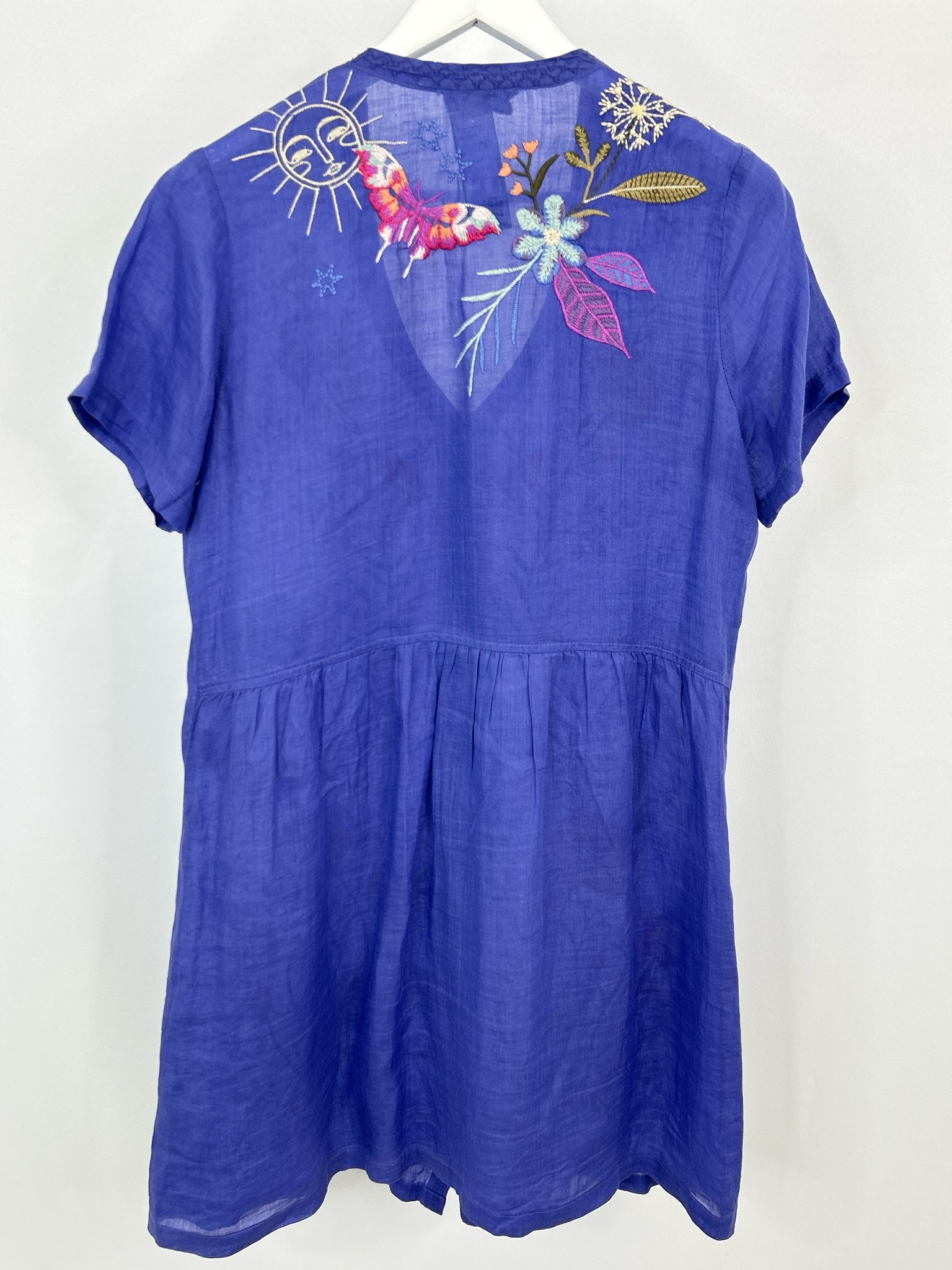 JOHNNY WAS Size S Blue Purple Women Tunic