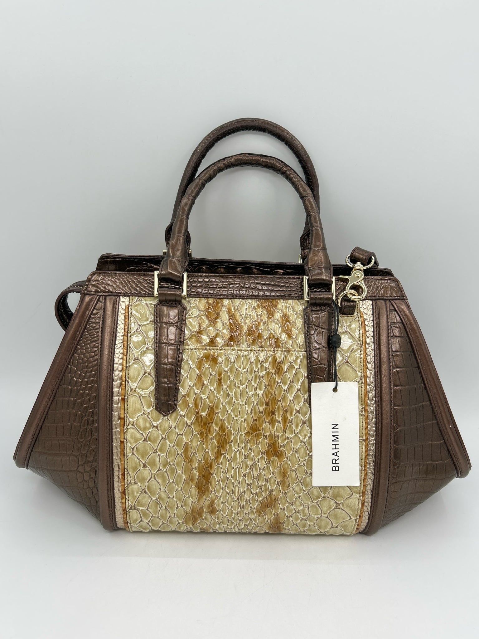 BRAHMIN NWT BROWN AND BEIGE Women Purse