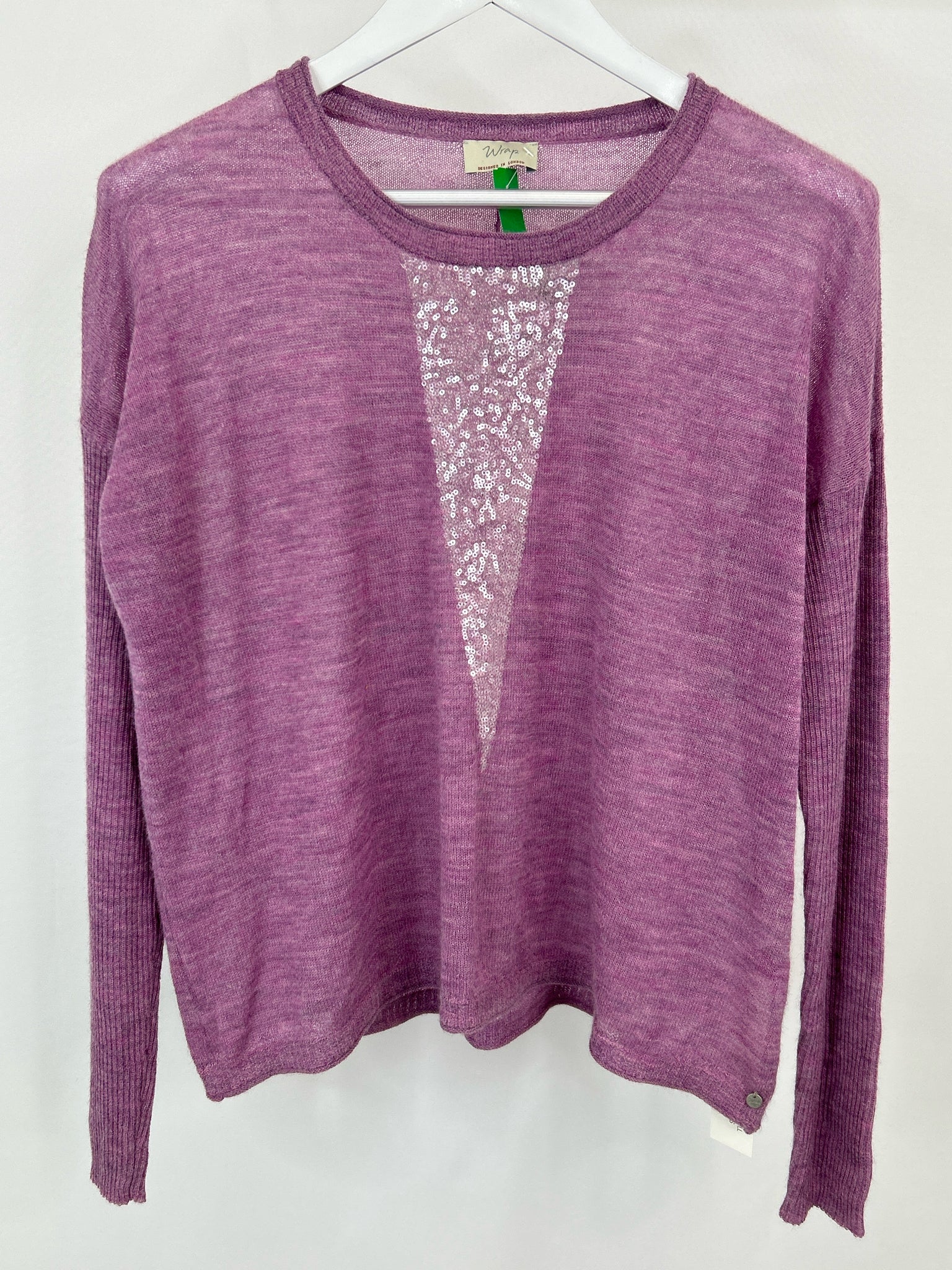 WRAP London Size M Purple Women Sweater NWT