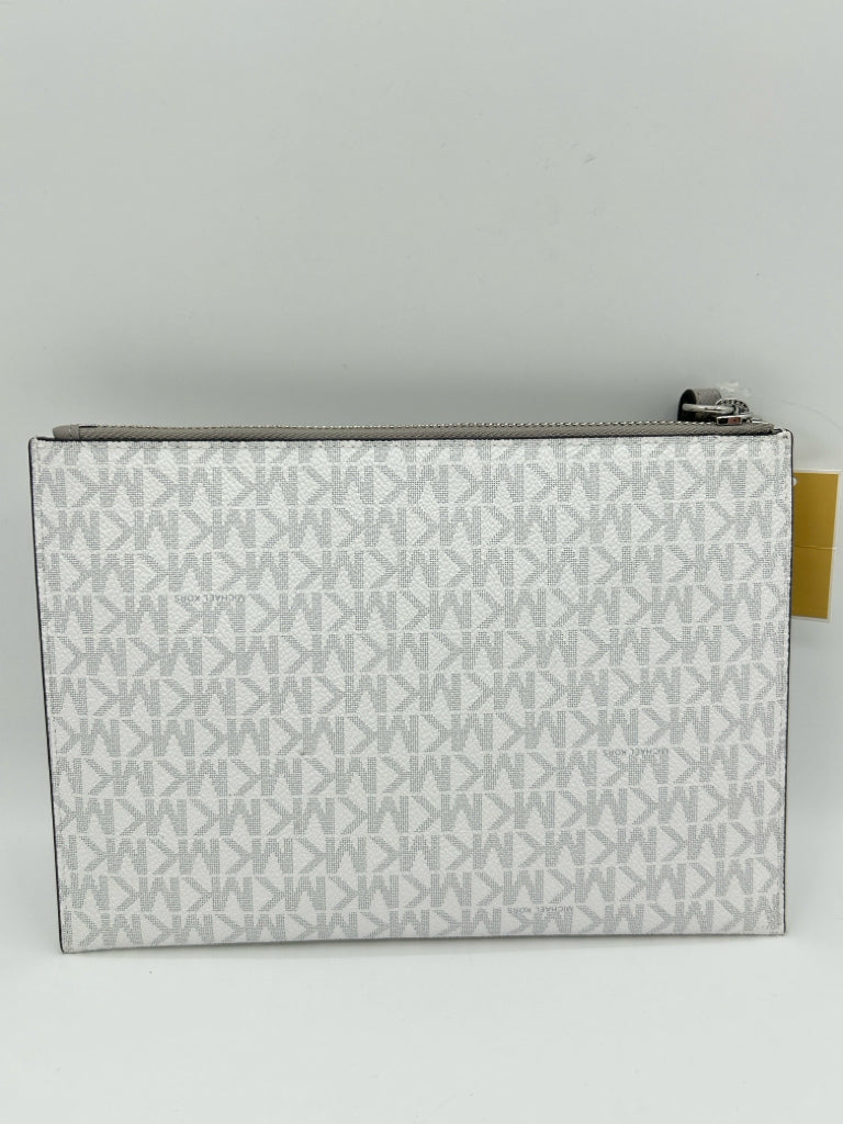 MICHAEL KORS White Print Wristlet NWT