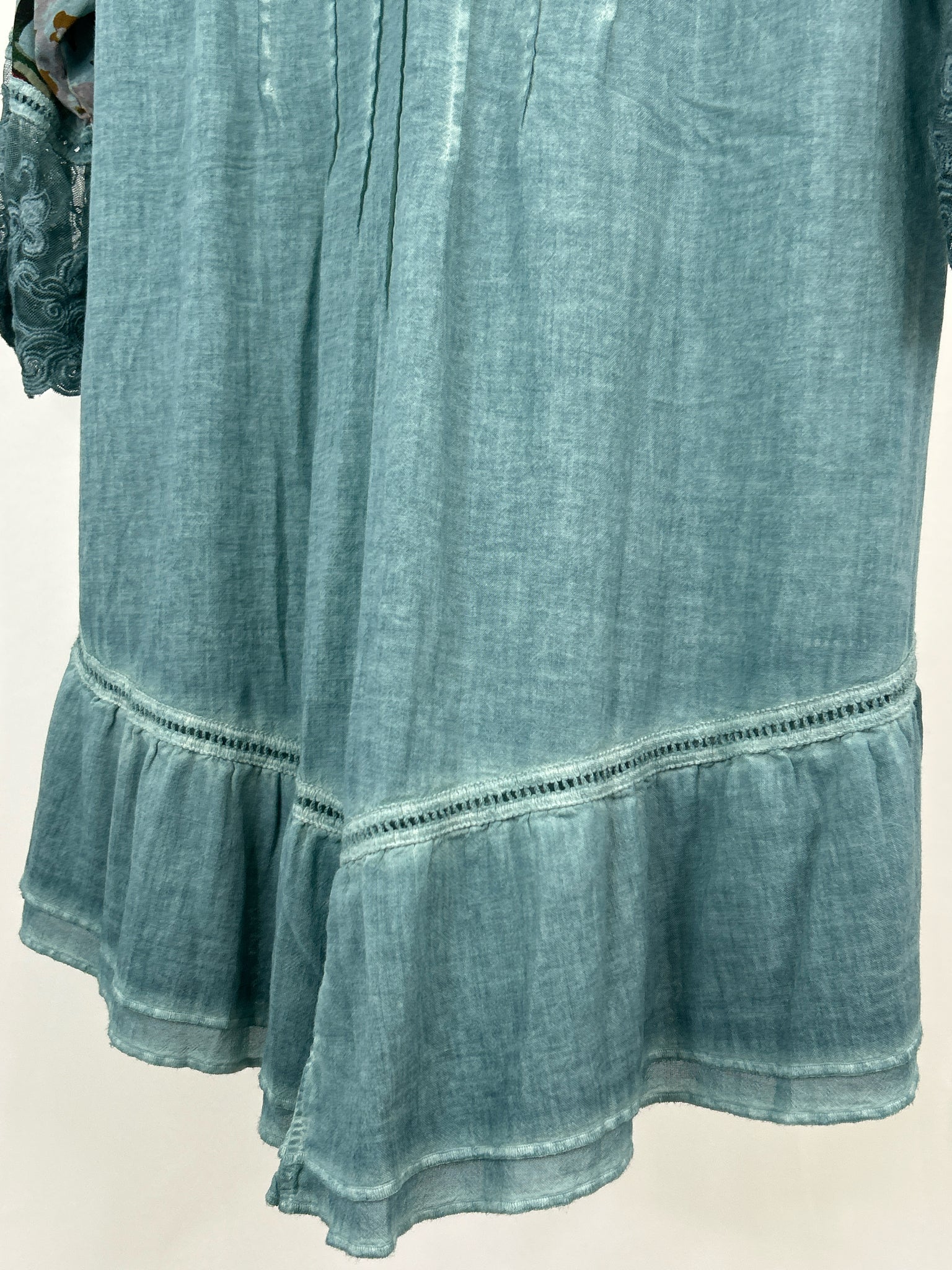 GRETTY ZUEGER Size M turquoise print Women Tunic
