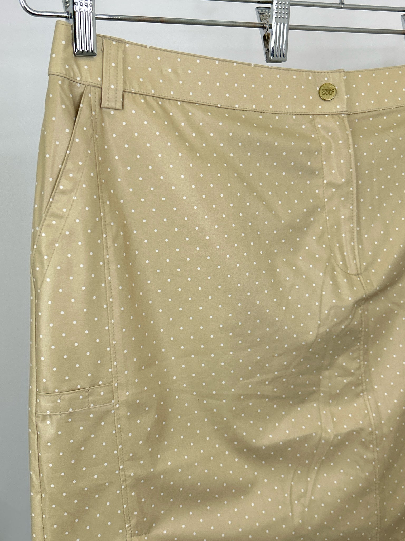 CHICO'S Size 16 KHAKI Women 2-Piece Vest & Skort NWT