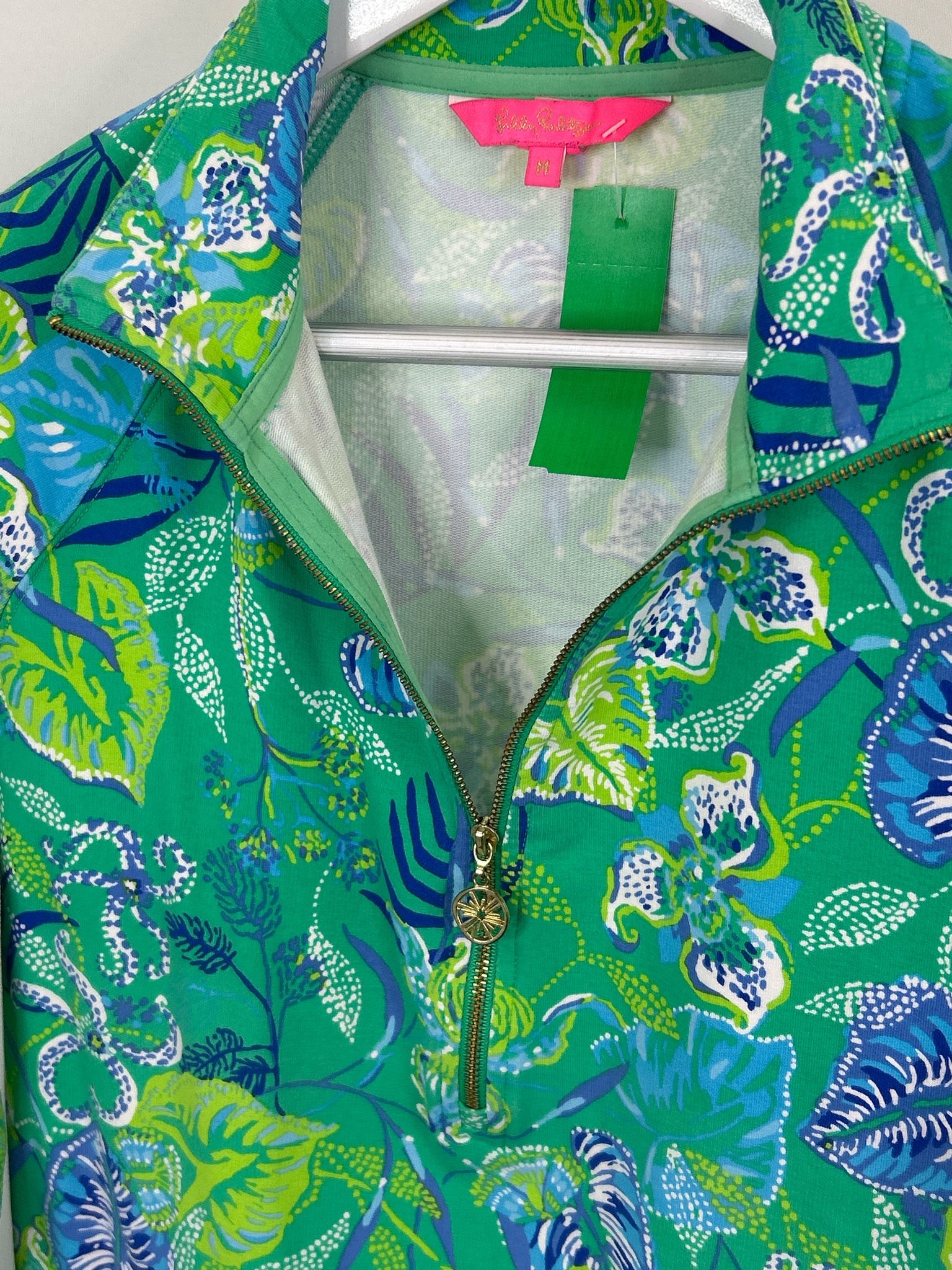 LILLY PULITZER Size M Green Print Women Pullover