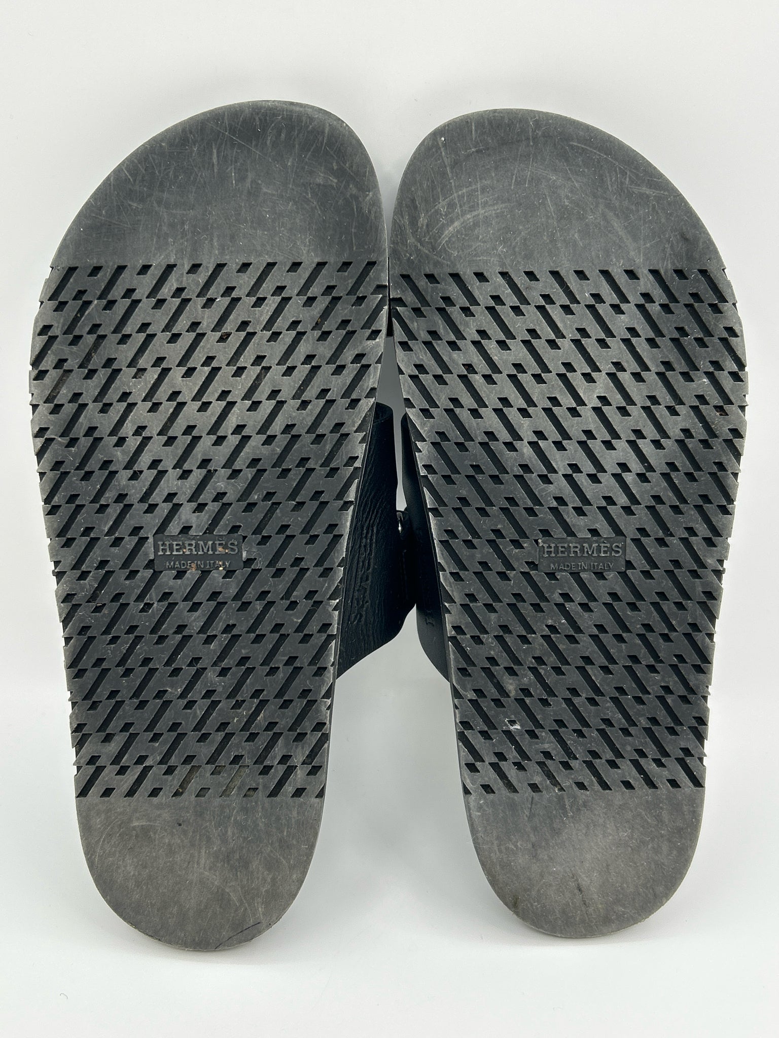 HERMES Size 39 Black Women Sandal