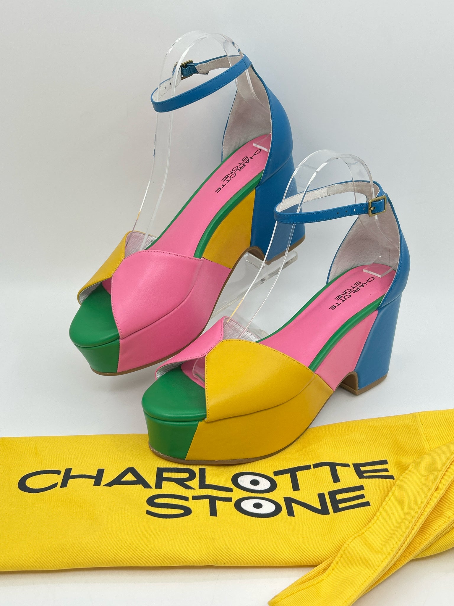 CHARLOTTE STONE NWOB Size 9 Multi-Color Women Sandal
