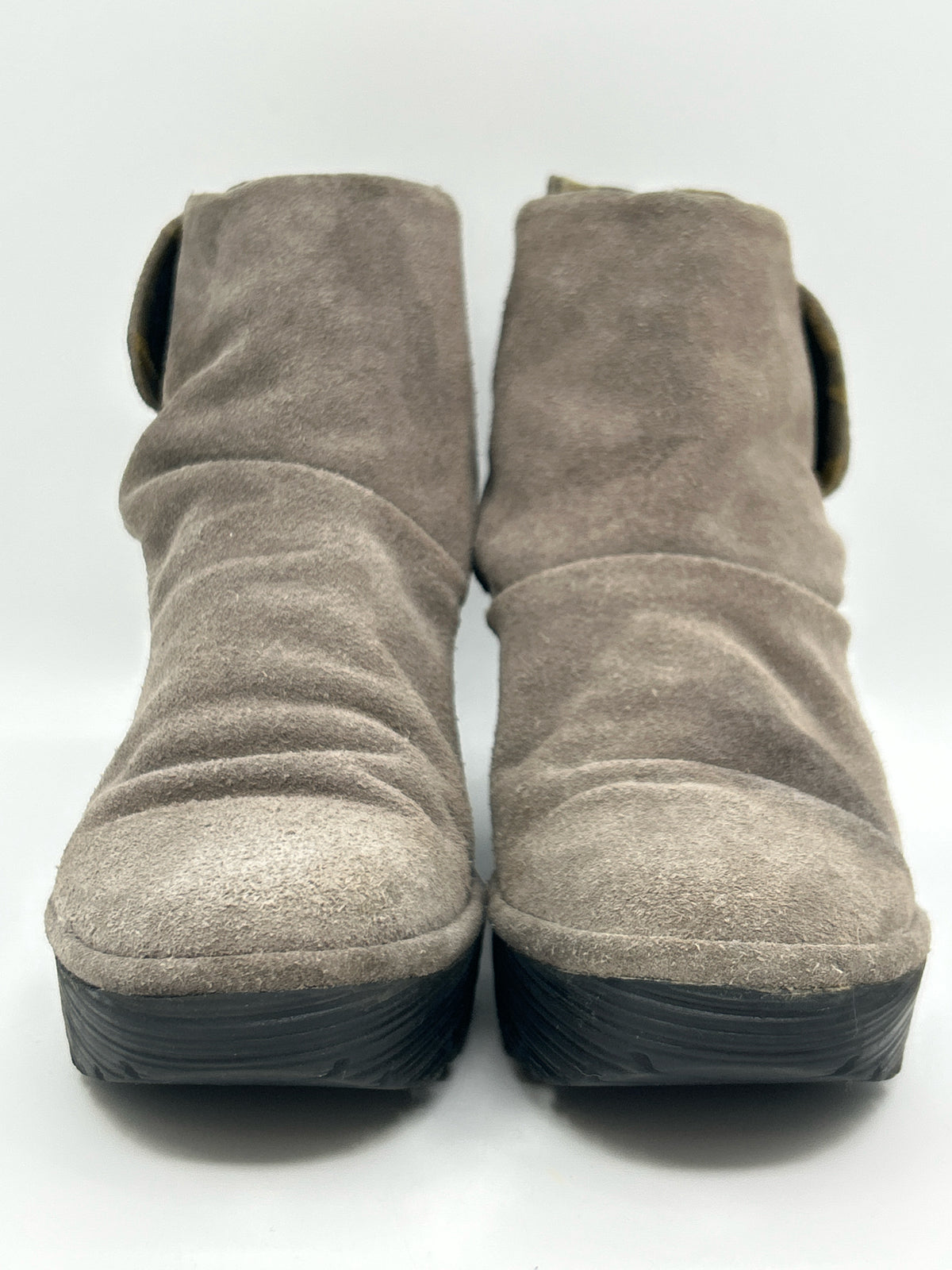 FLY LONDON Size 38 GRAY AND BLACK Women Booties