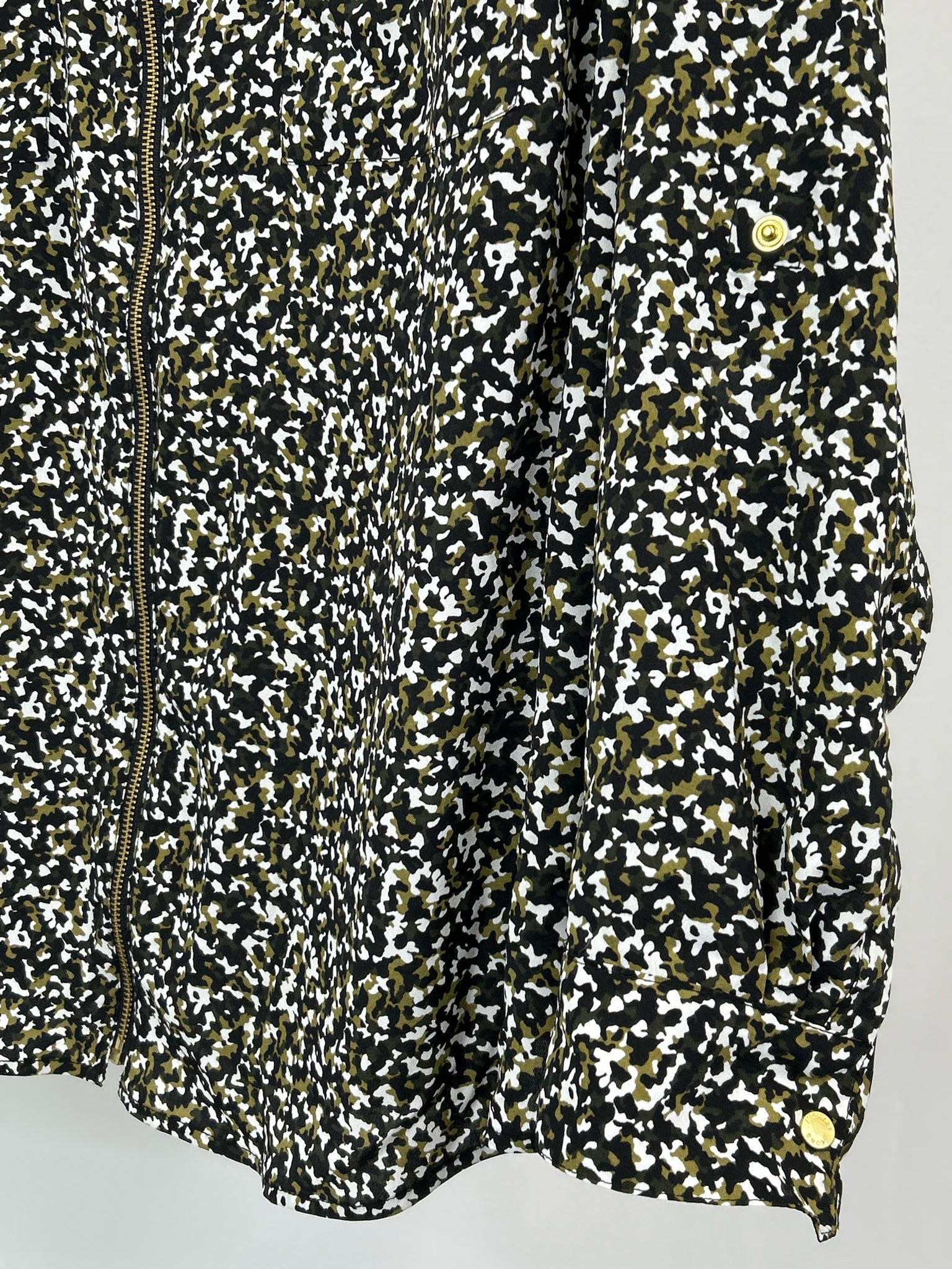 MICHAEL MICHAEL KORS Size 3X Olive Print Women Blouse NWT