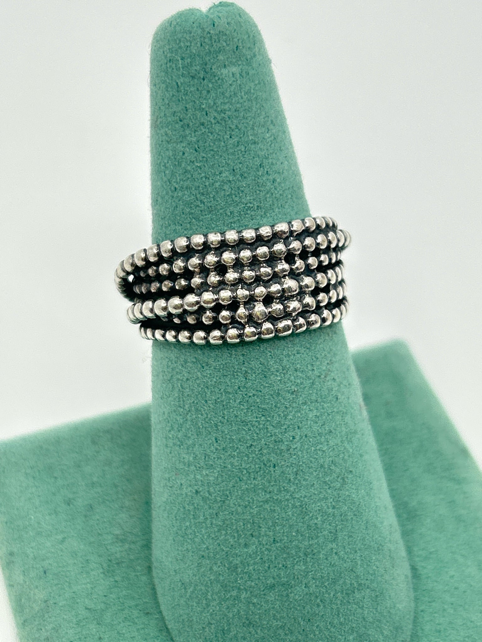 PANDORA Kerry's Ring Sz 8.5 Sterling Silver 14K Gold Diamond Gift Box