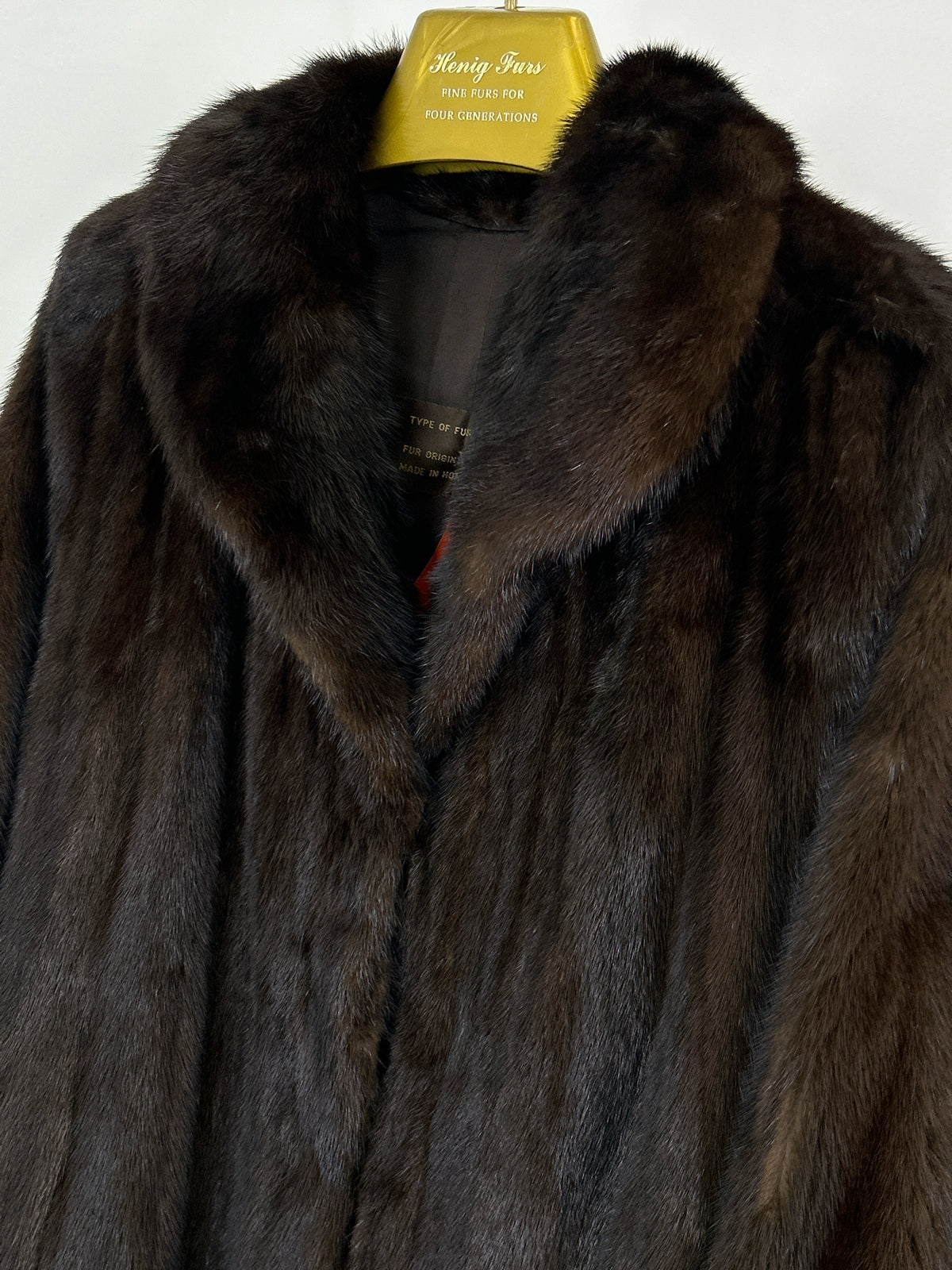 SAGA FURS Size 12 DARK BROWN Women Coat