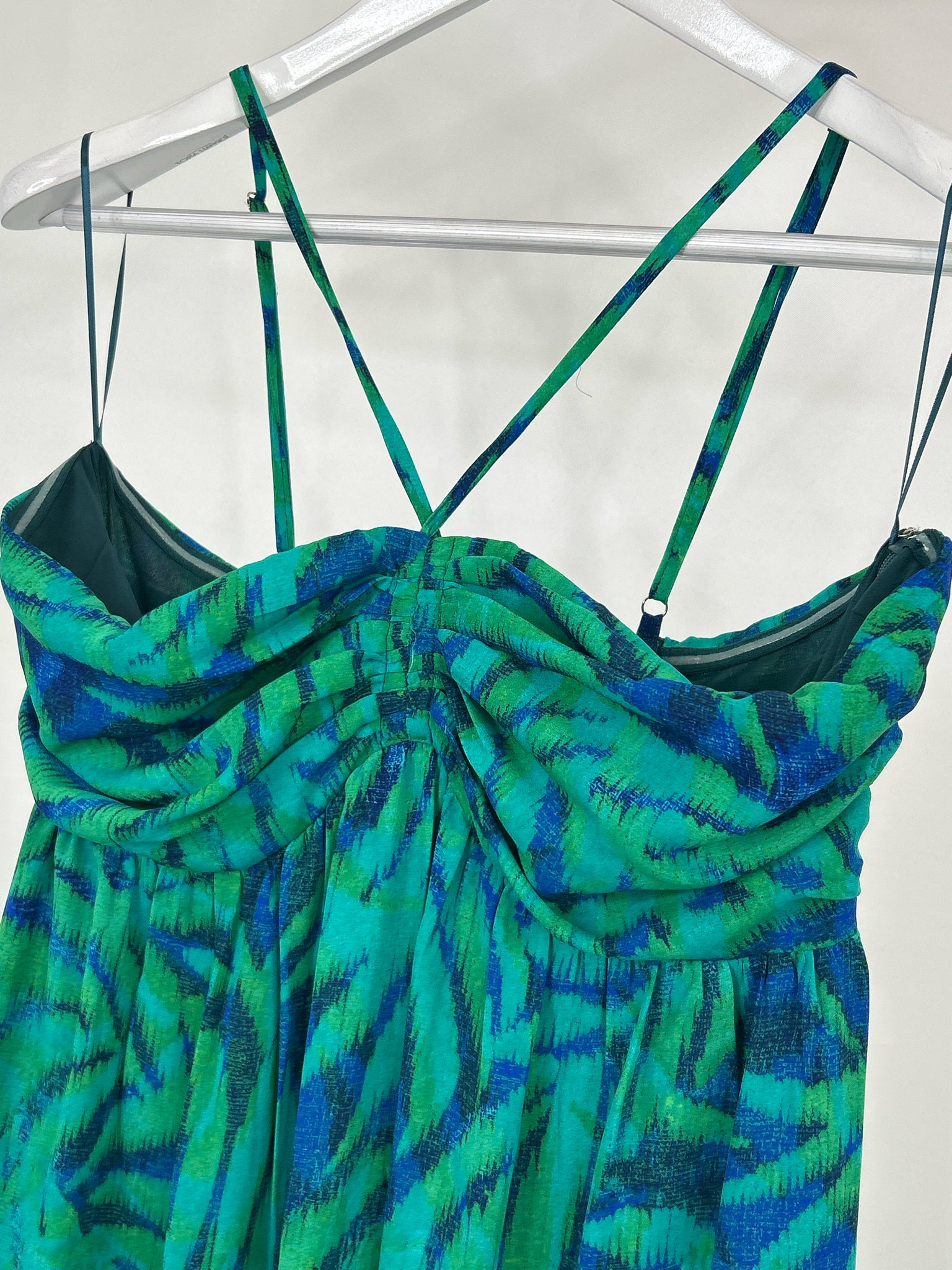 HAY PARKER Size L Green and Blue Women Dress