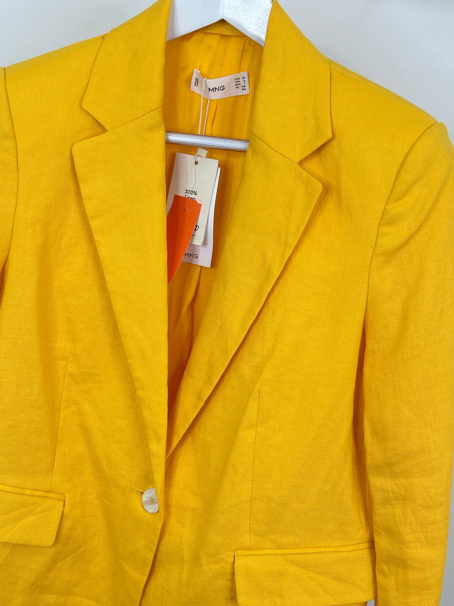 MNG Size 8 Gold Women Blazer NWT