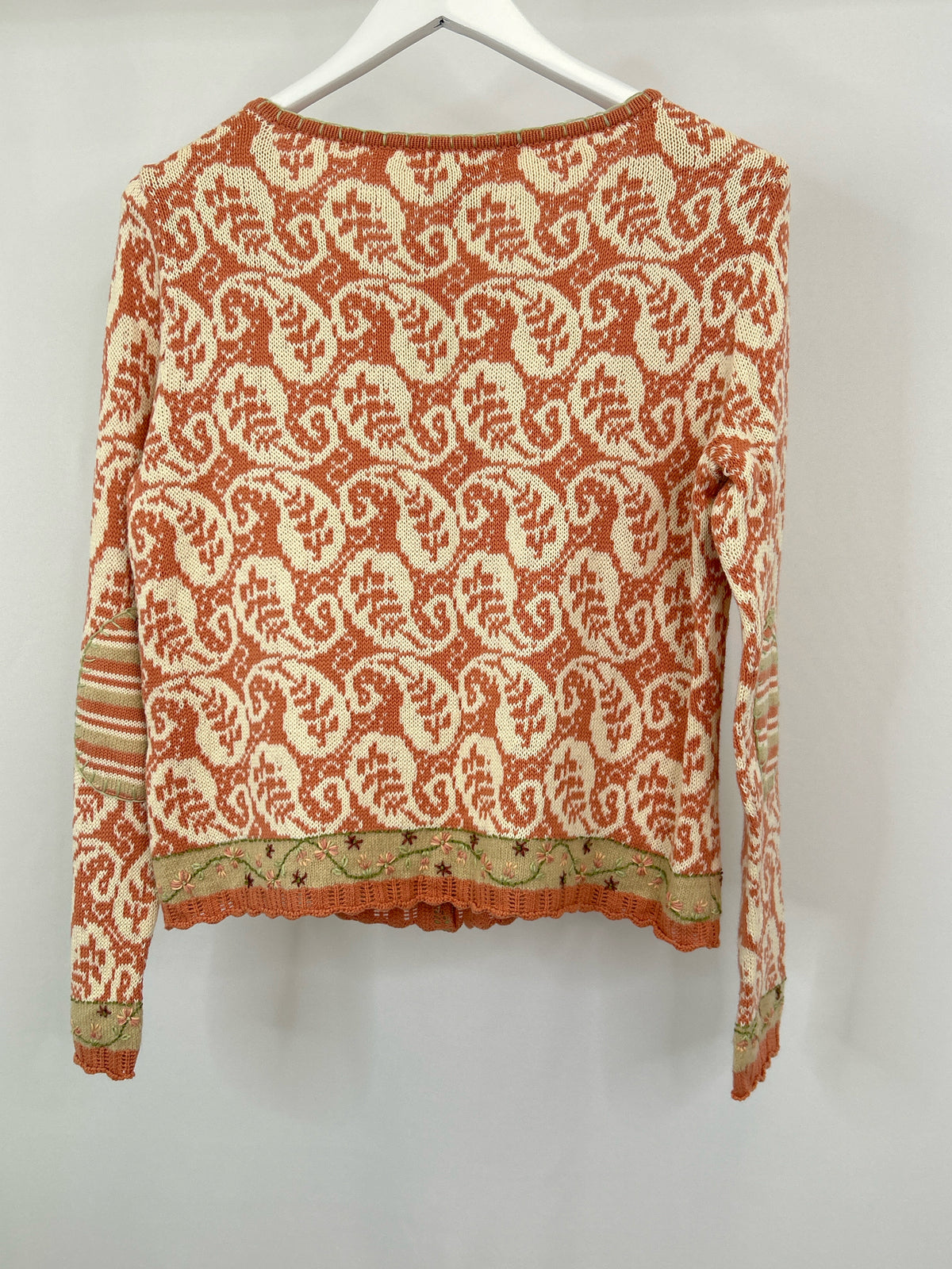SUNDANCE Size S Peach Print Women Cardigan