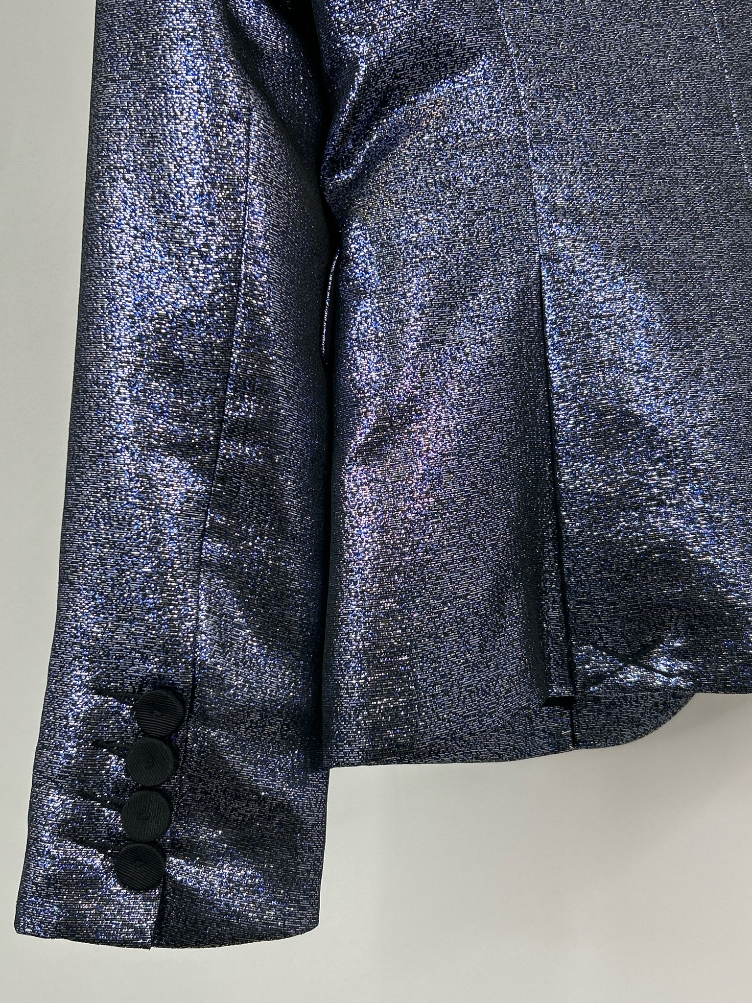 RACHEL ZOE Size 4 BLUE METALLIC Women Blazer