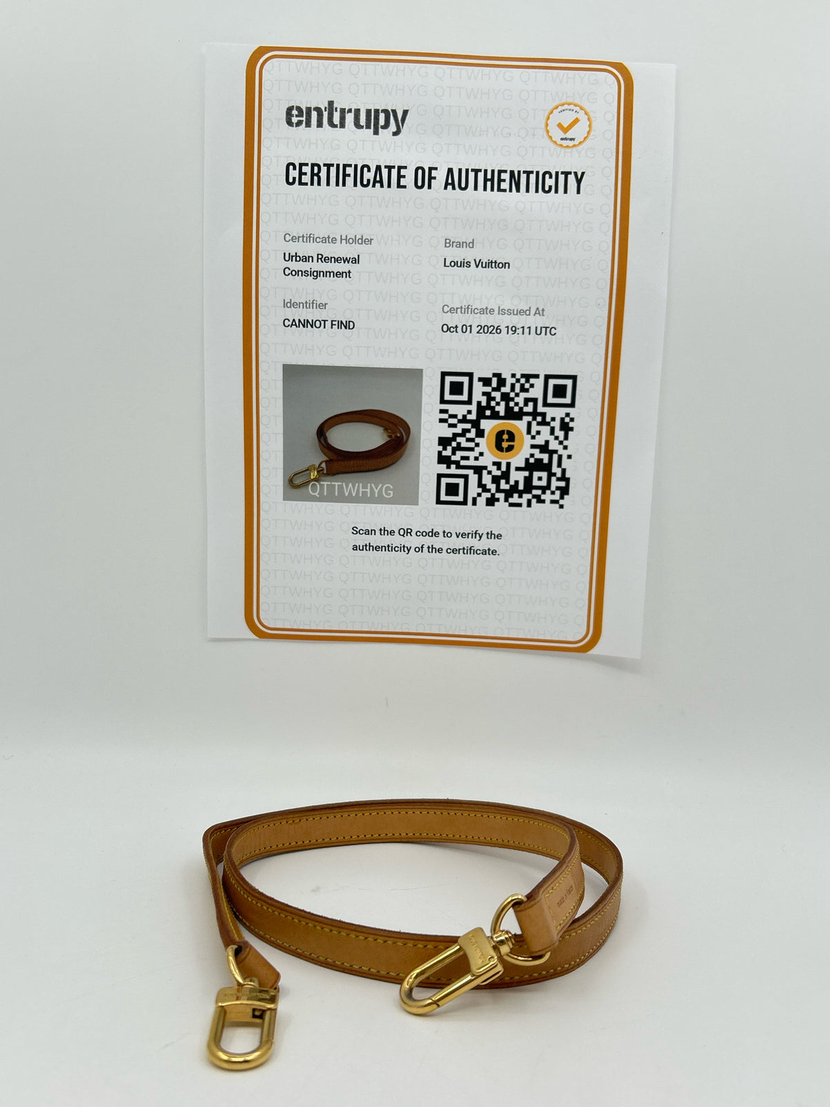 LOUIS VUITTON Tan Purse Strap Accessories
