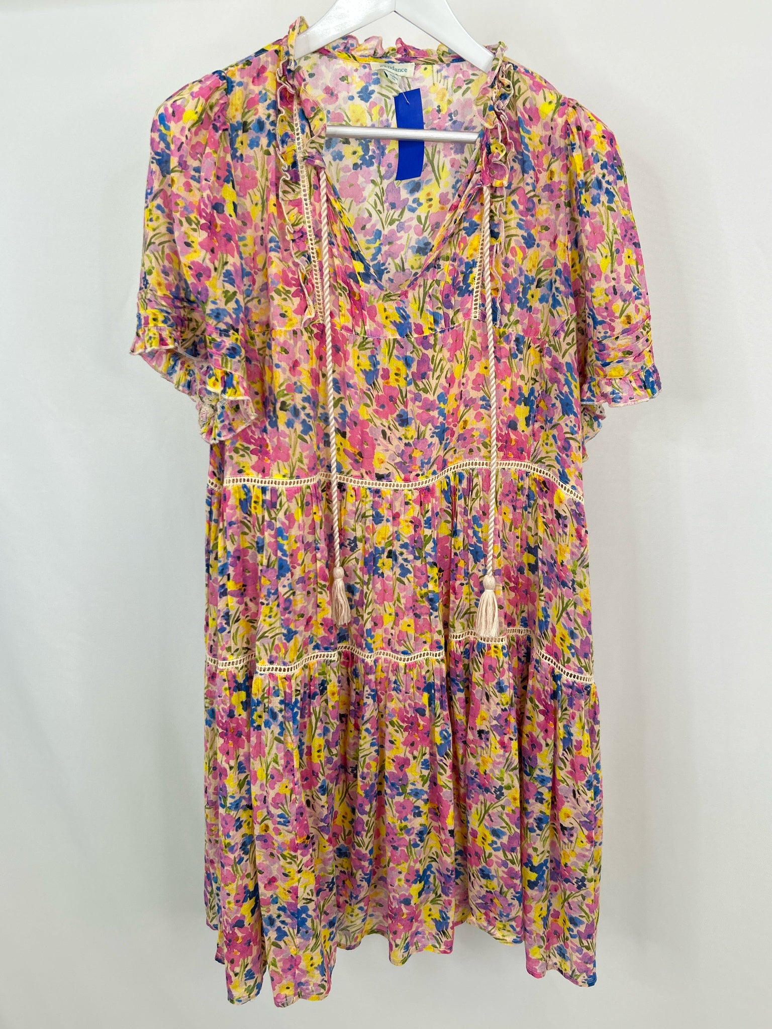 SUNDANCE Size L/XL Purple Print Women 2-Piece w/dress