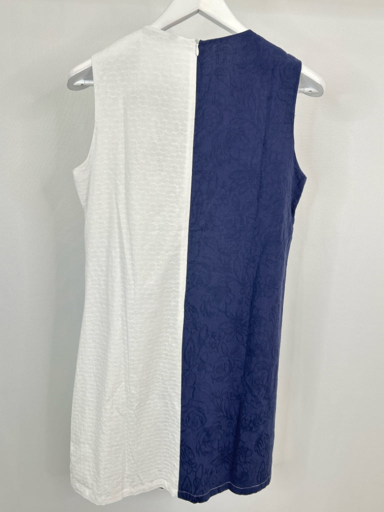 DUFFIELD LANE Size S NAVY AND WHITE Women's Dress