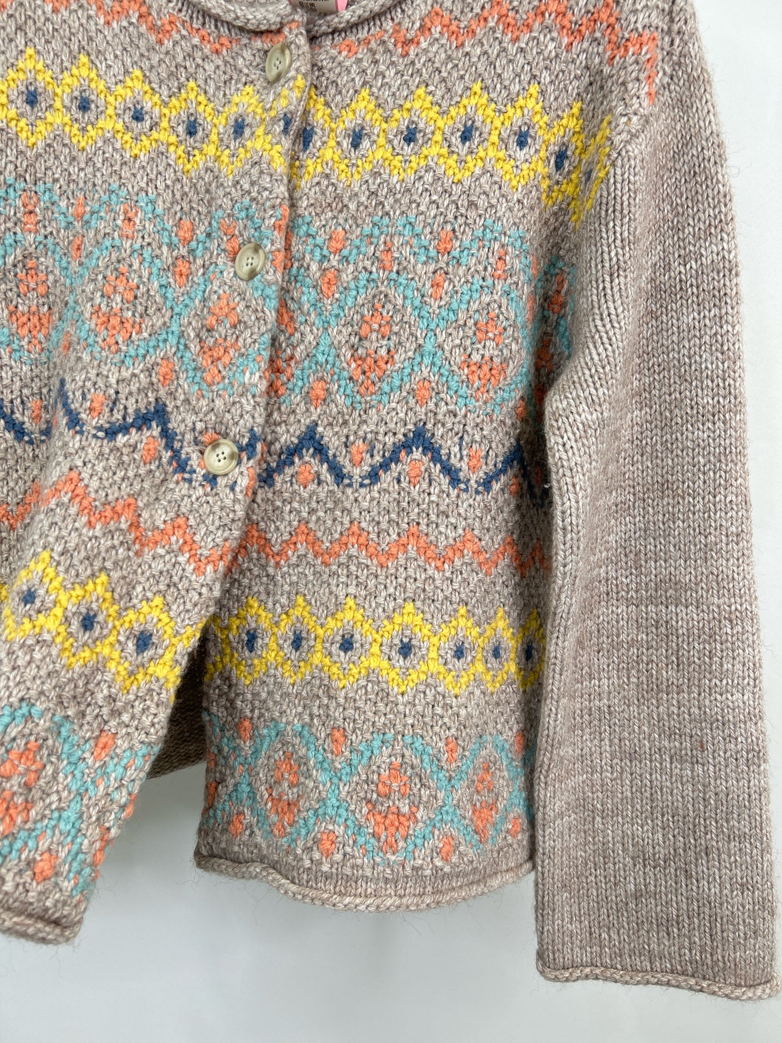 SUNDANCE Size XL BEIGE PATTERN Women Cardigan