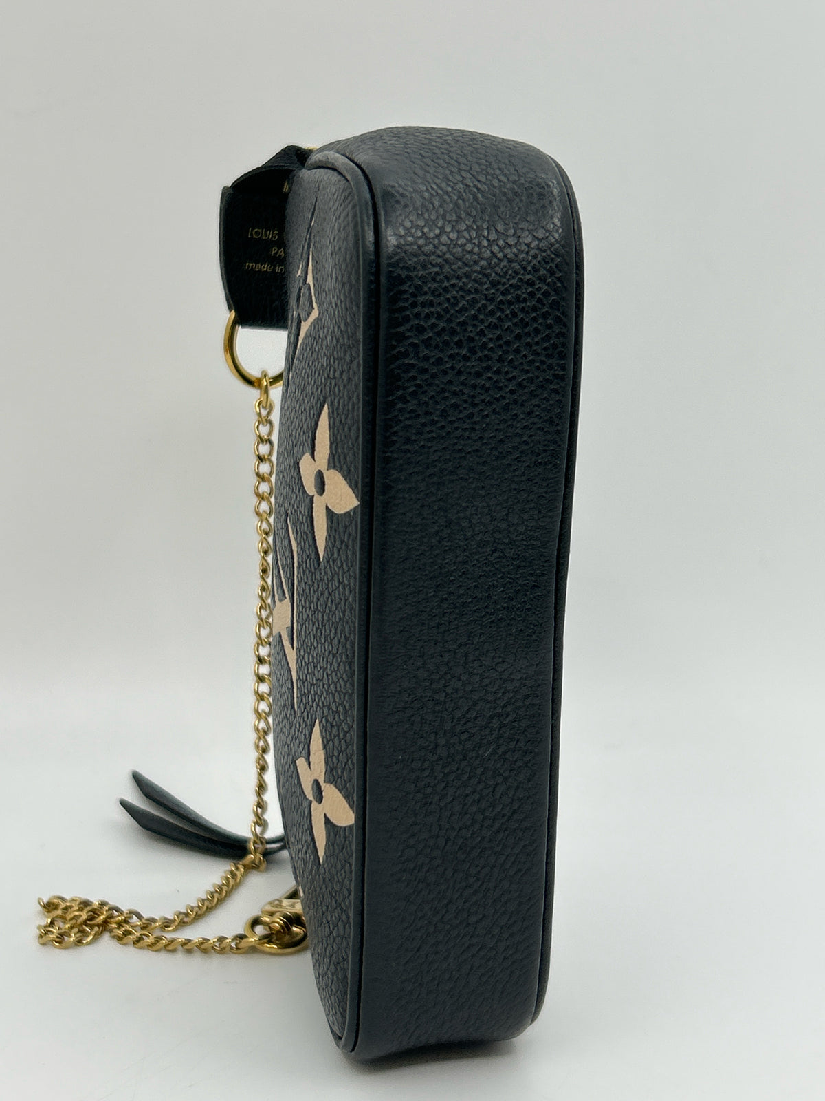 LOUIS VUITTON Black and Cream Women Mini Purse