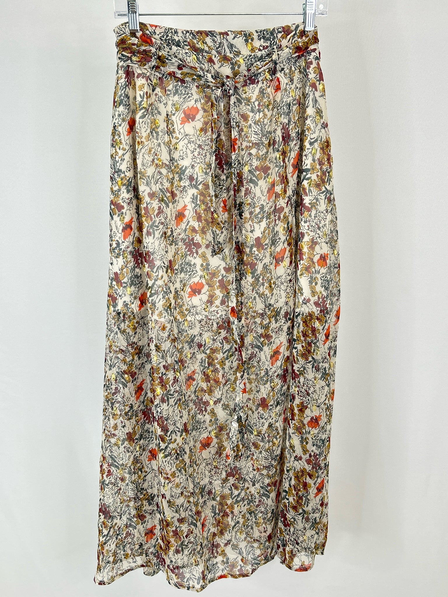 RAGA Size L Maroon Print Women Skirt NWT