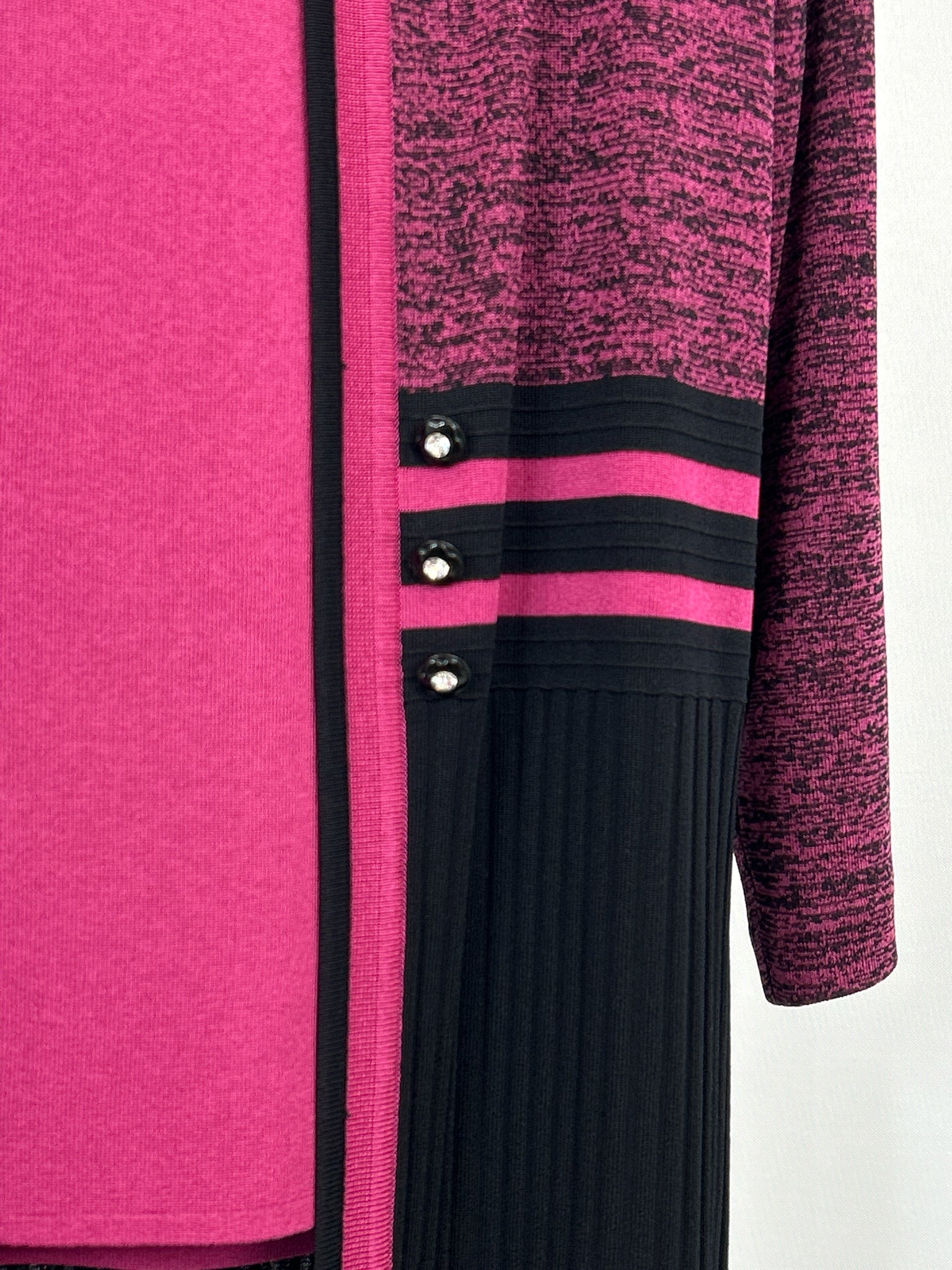 EXCLUSIVELY MISOOK Size S FUSCHIA AND BLACK Women's 2-piece Set