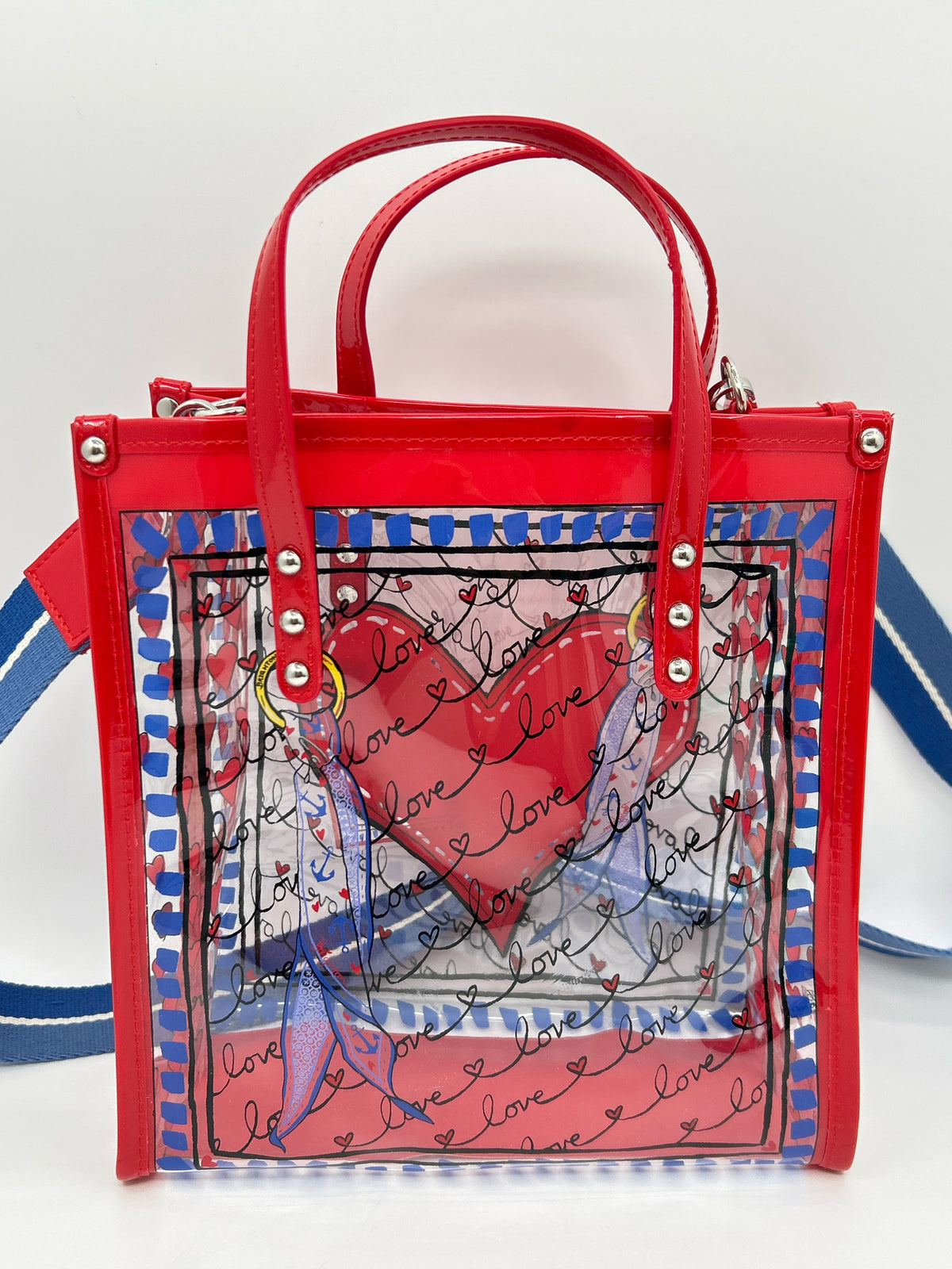BRIGHTON Red and Blue Women Tote