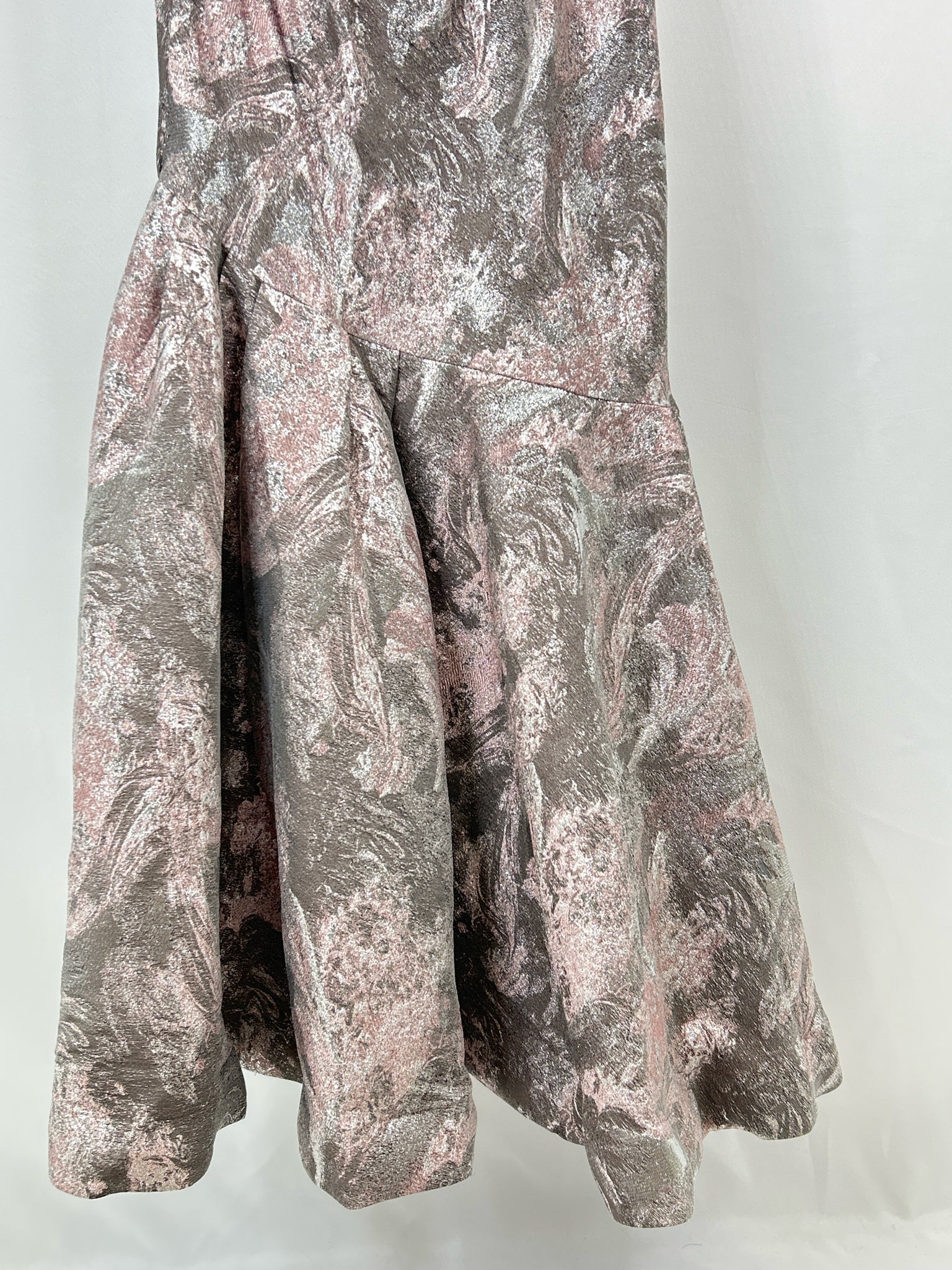 RICKIE FREEMAN TERI JON Size 10 Pink & Grey Women Dress