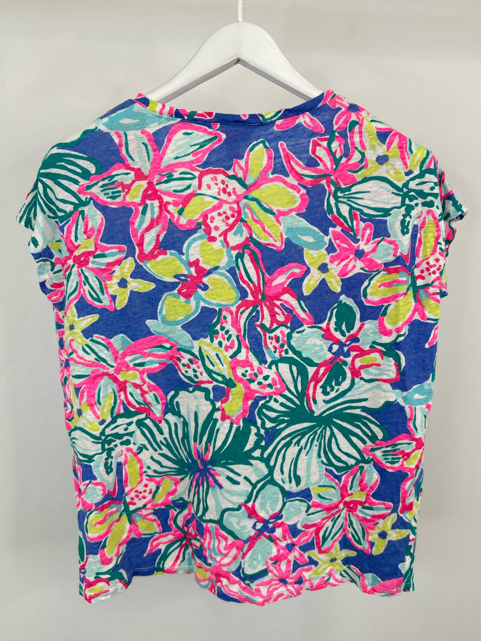 LILLY PULITZER Size S/M BLUE AND PINK Women T-shirt
