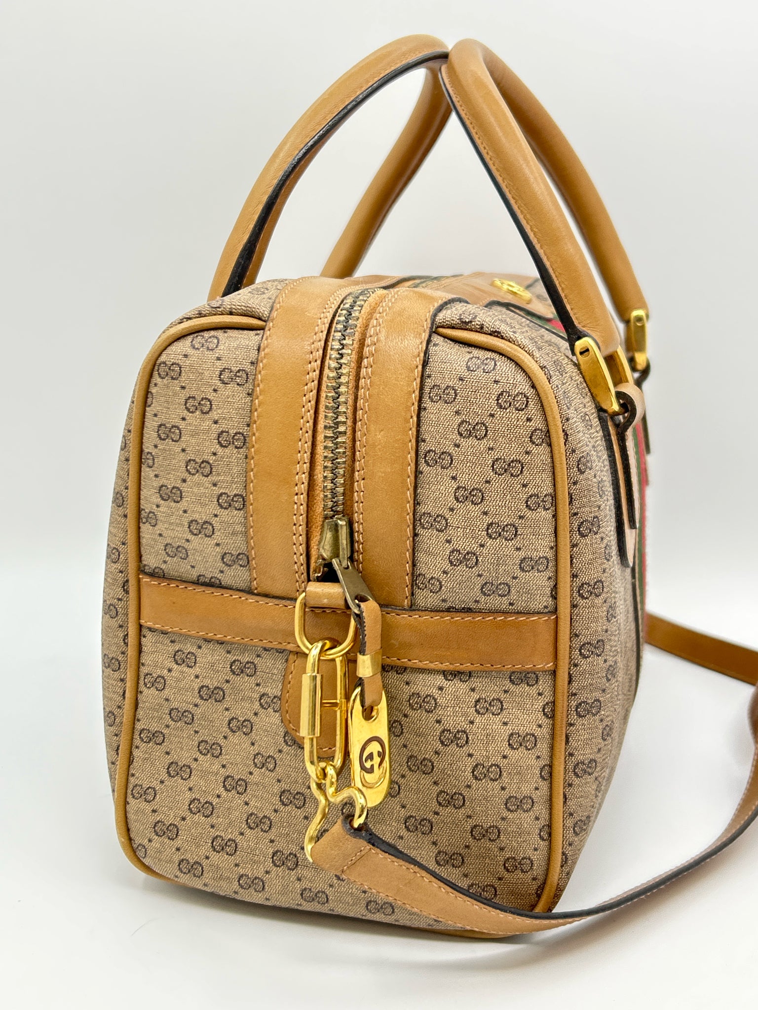 GUCCI Vintage Brown Monogram Women Purse