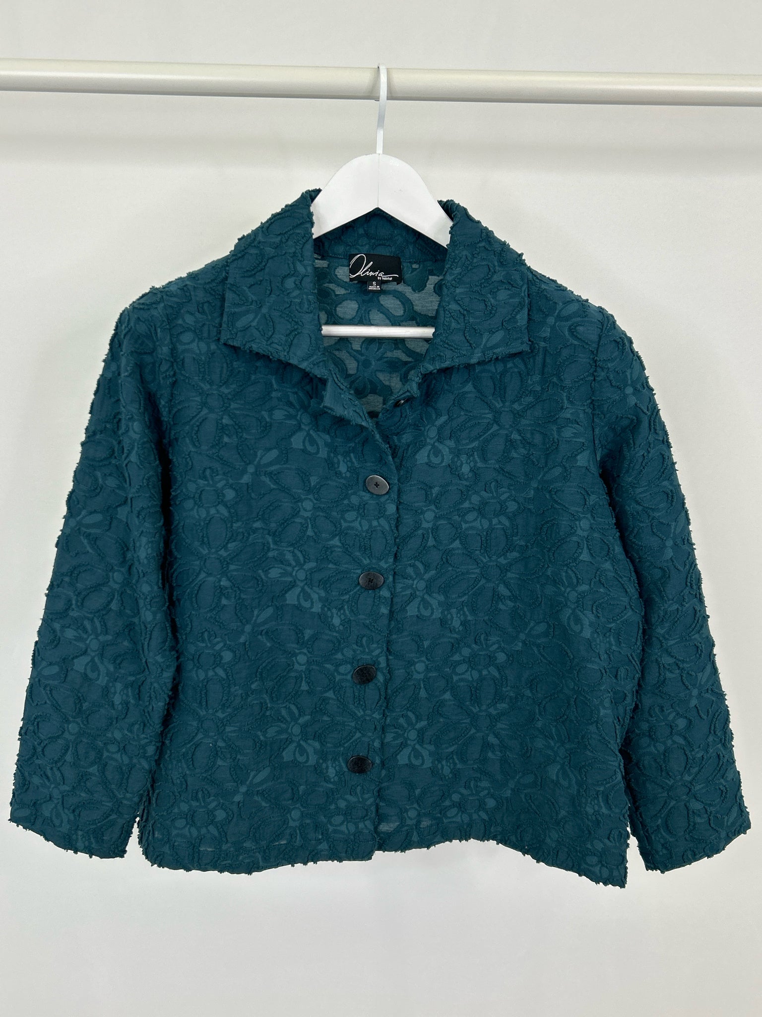 OLIVIA BY HABITAT CLOTHES Size S Dark Teal Women Jacket NWT