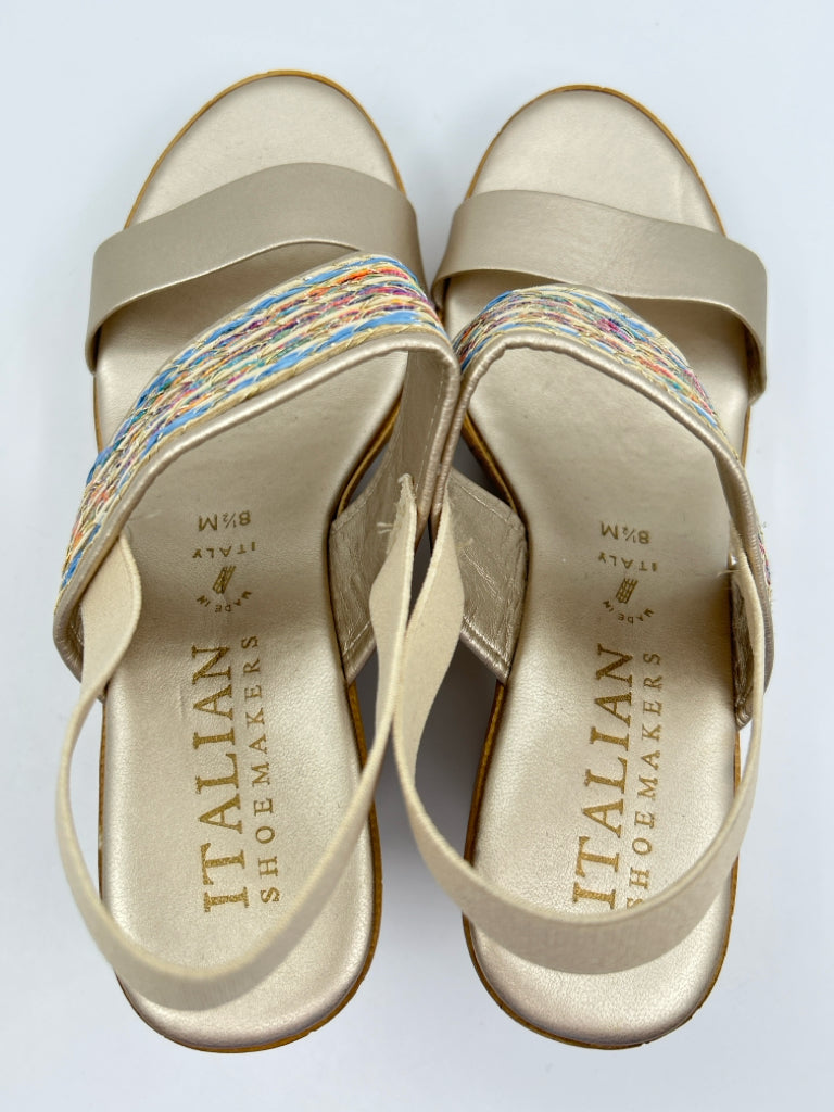 ITALIAN SHOEMAKERS Size 8.5M Gold Women's Sandal