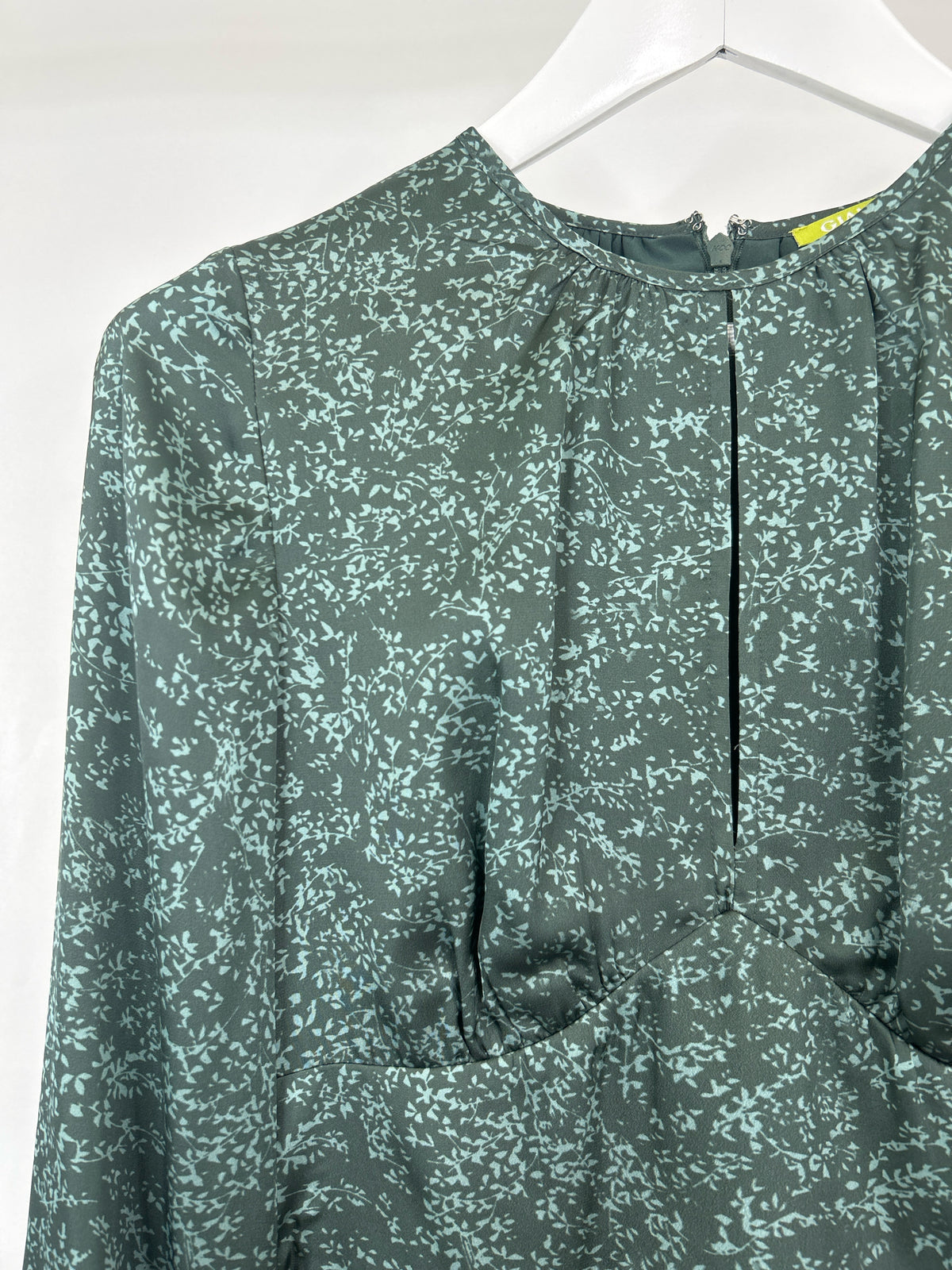 GIANNI BINI Size 4 Green Print Women Dress NWT