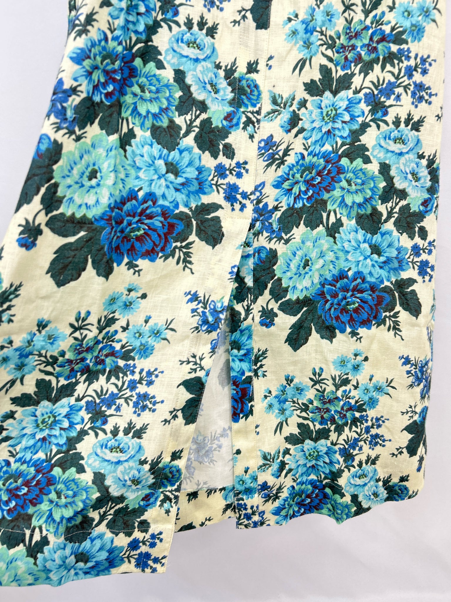 TUCKERNUCK Size L Blue Floral Women Dress NWT