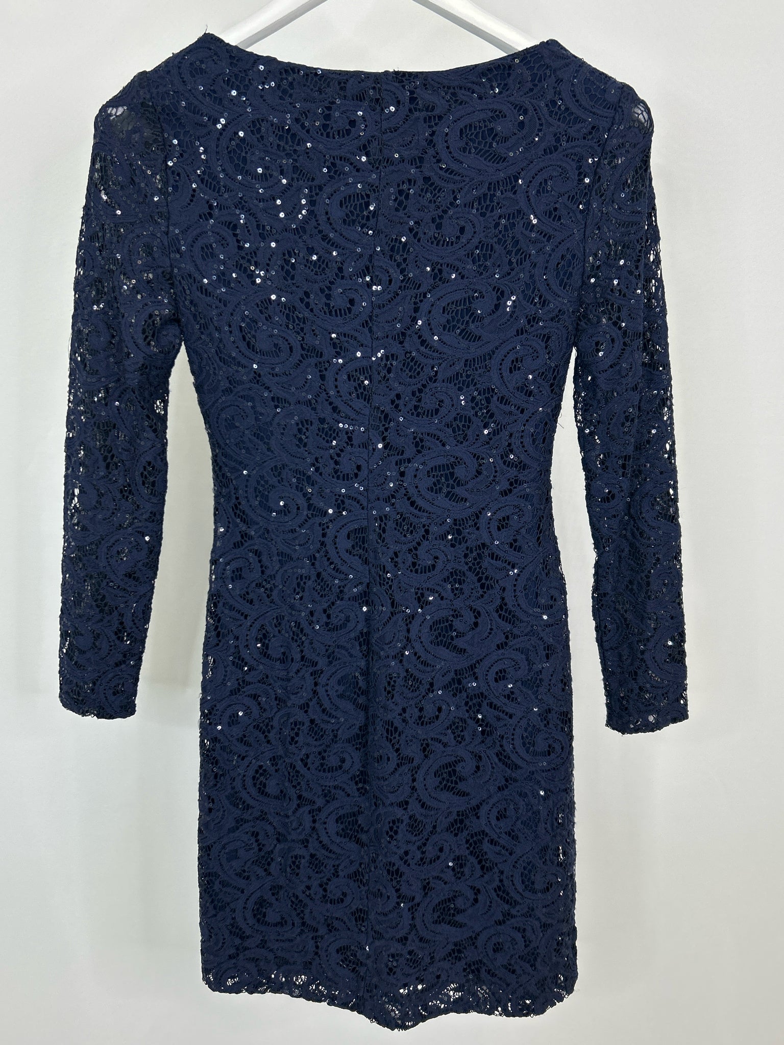 Lauren Ralph Lauren Size 4P Navy Lace Women Dress
