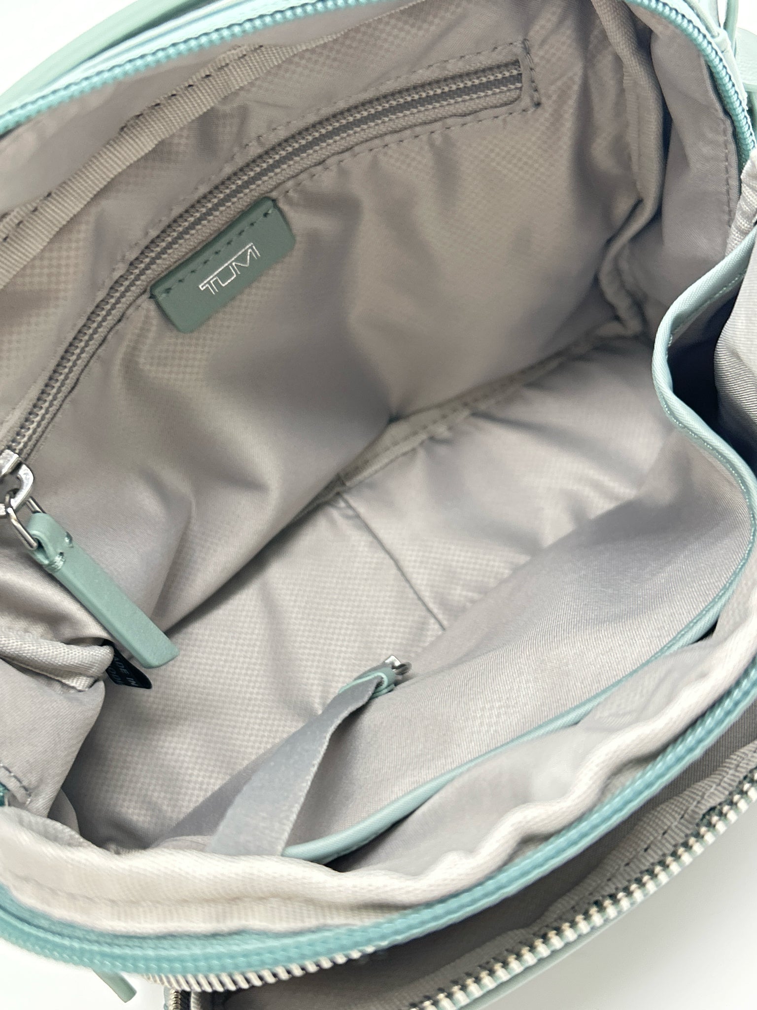 TUMI Light Blue Green Women Purse NWT